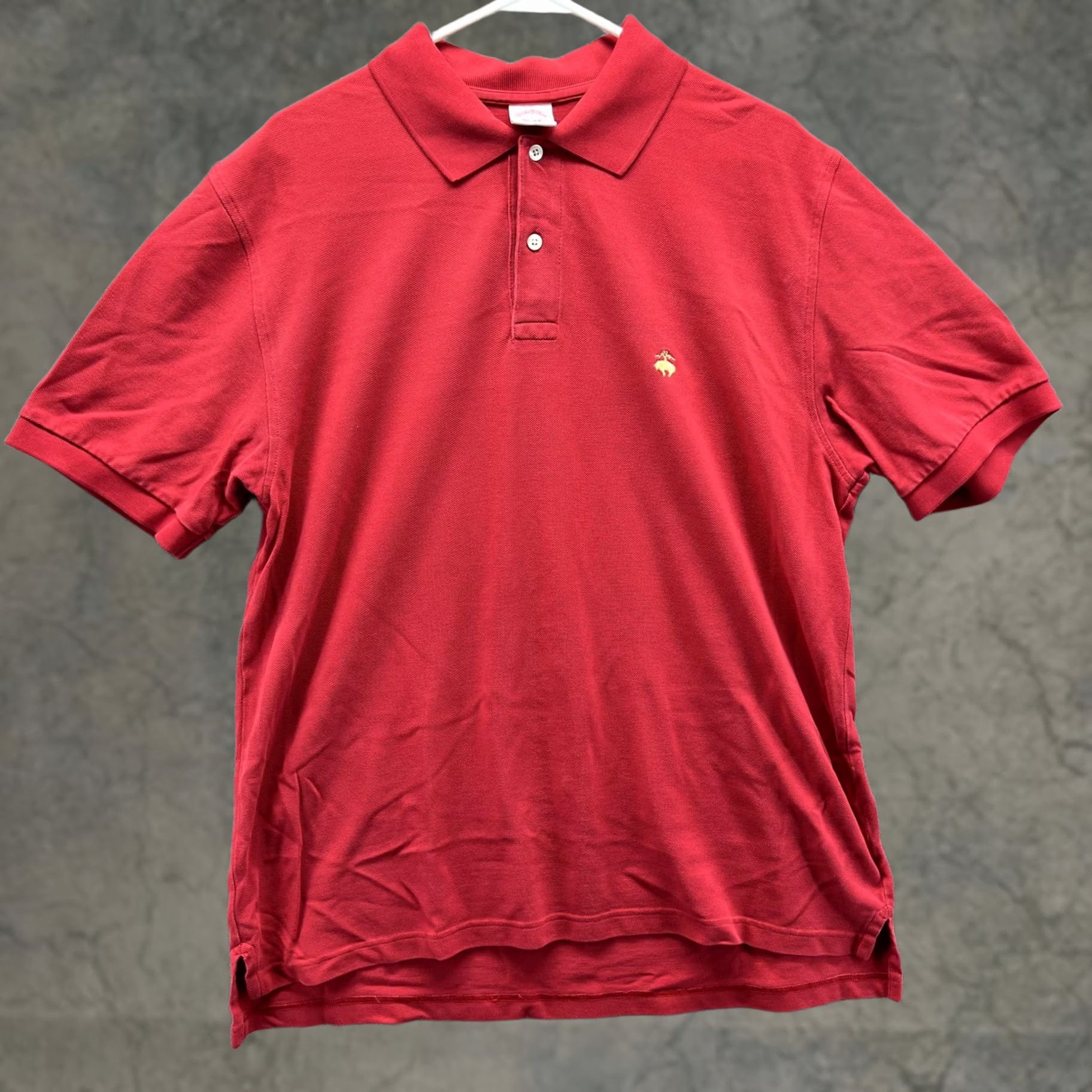 Brooks Brothers Brooks Brothers Polo Shirt Mens Large Red Performance Original Fit Cotton Pique Short Sleeve Classic Breathable Collared Size US L / EU 52-54 / 3 - 1 Thumbnail