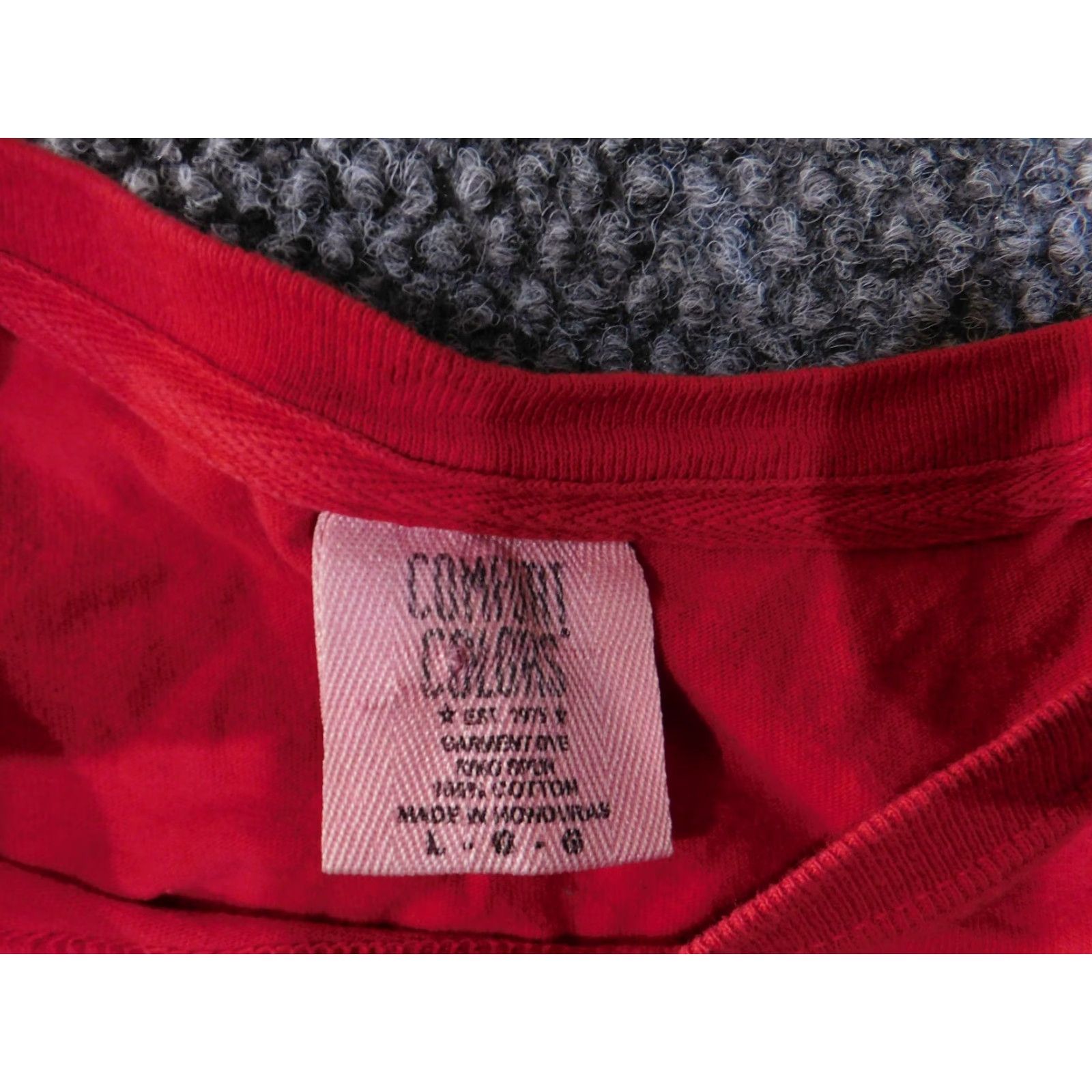 Comfort Colors Comfort Colors T-Shirt Mens Large Red Skull Pocket Graphic TKE Fraternity Size US L / EU 52-54 / 3 - 6 Thumbnail