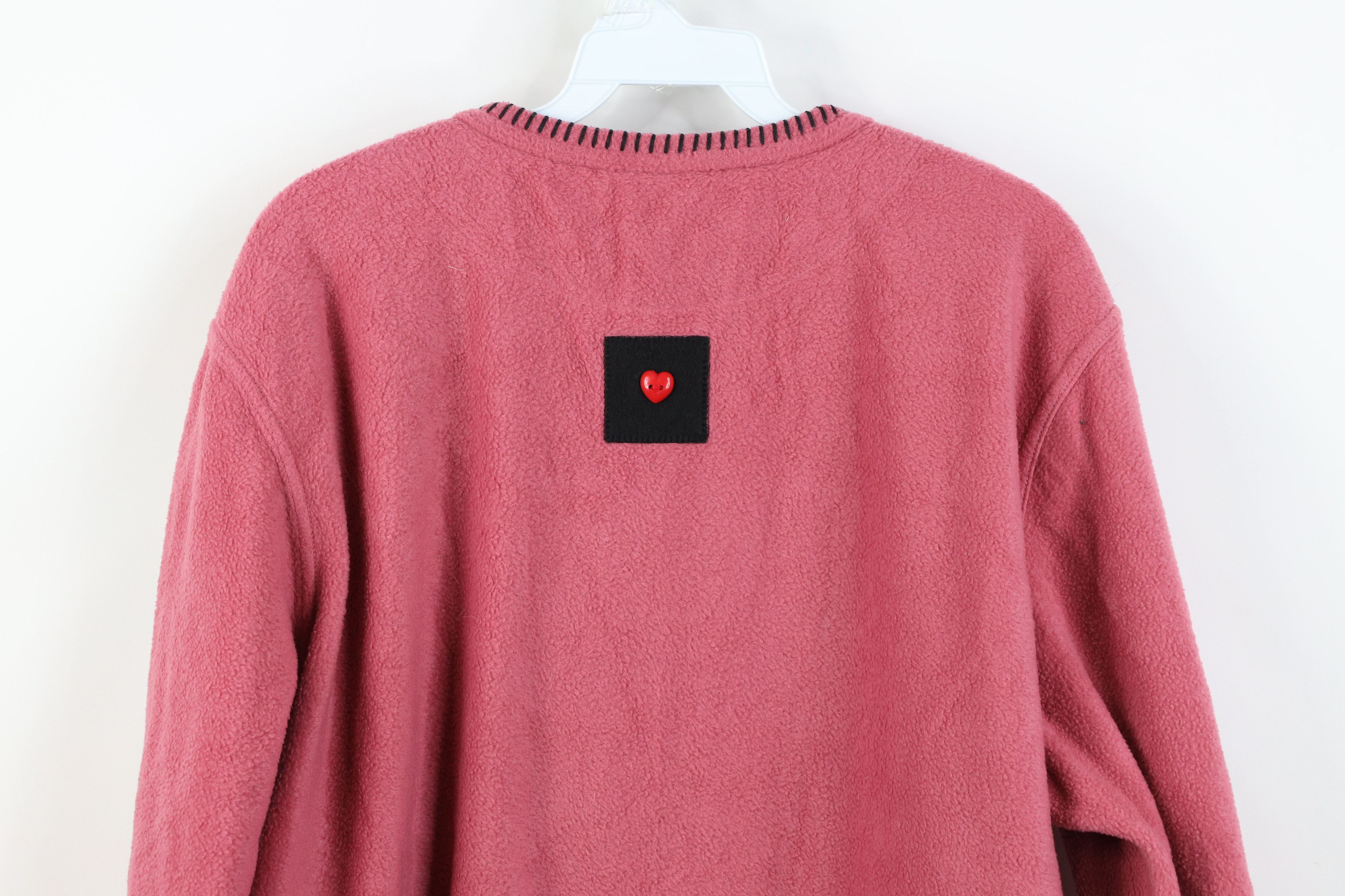 Vintage Vintage 90s Streetwear Kitten Fleece Crewneck Sweater Pink Size XL / US 12-14 / IT 48-50 - 11 Thumbnail