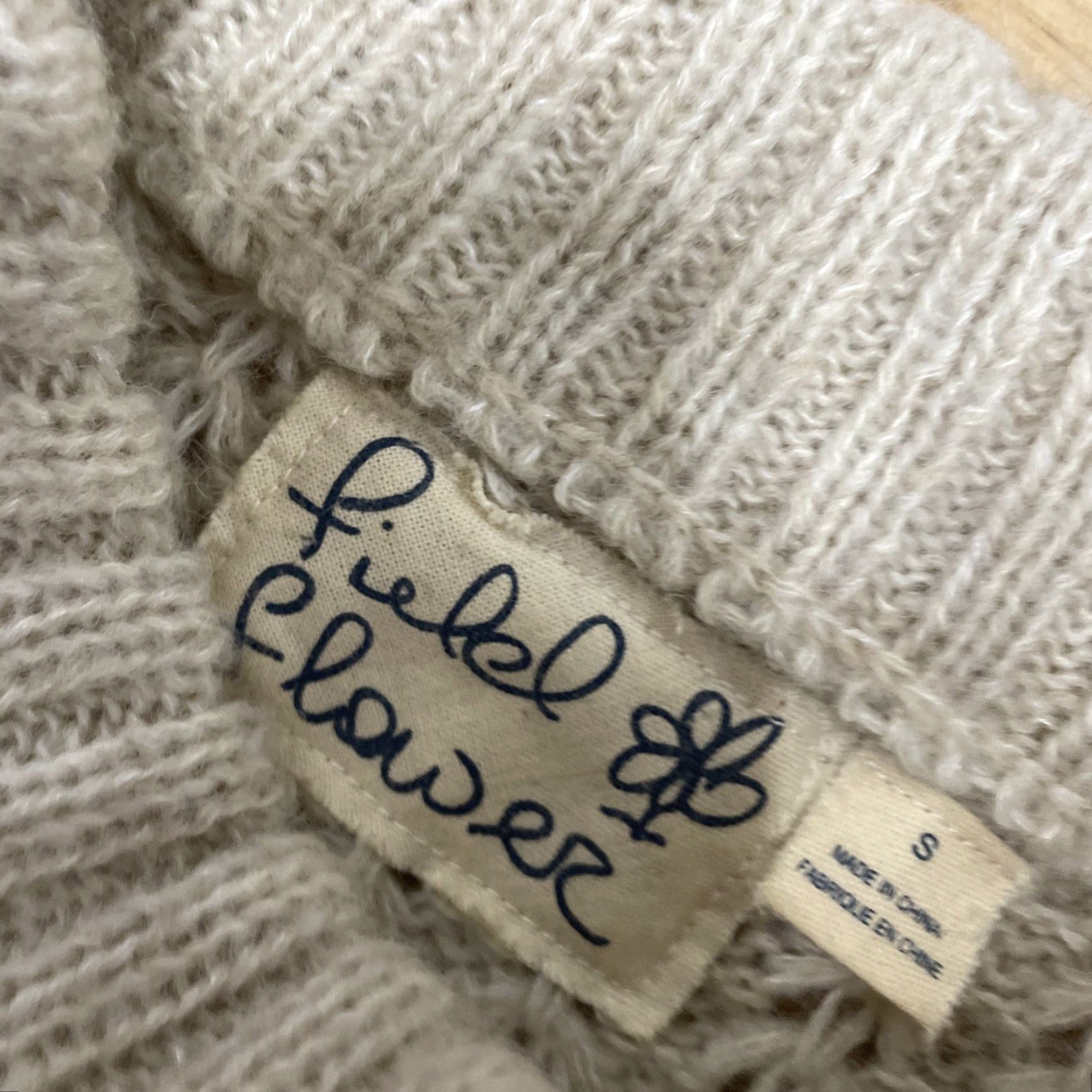 Vintage VINTAGE Field Flower Wool Blend Sweater Women S Cream Brown Crochet Knit Boho Old Money Size S / US 4 / IT 40 - 6 Thumbnail