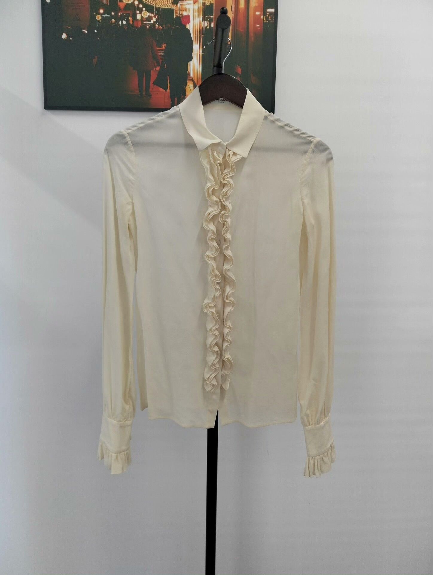 Saint Laurent Paris Saint Laurent Paris White Button Up 36 Women Size S / US 4 / IT 40 - 1 Thumbnail