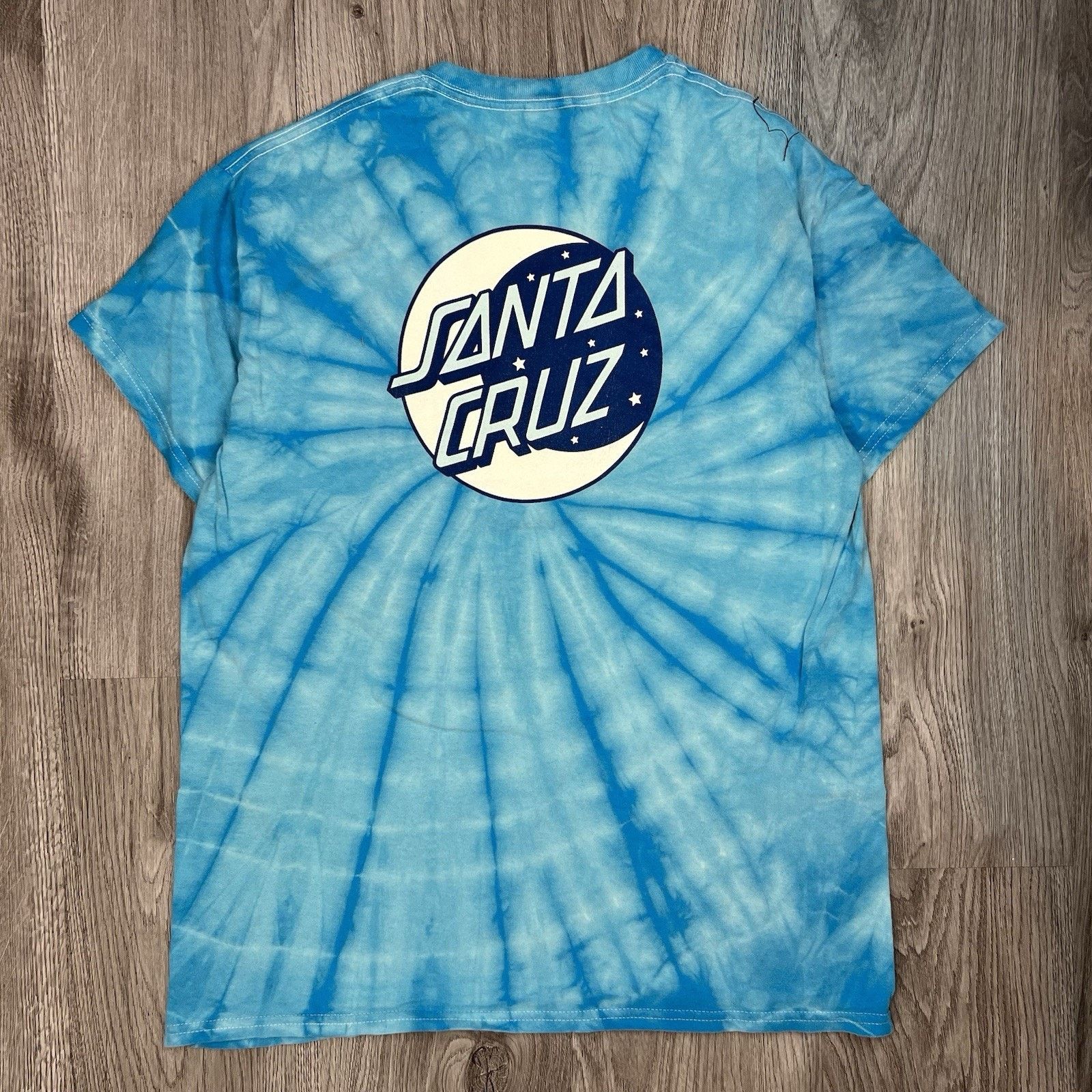 Santa Cruz Skateboards Santa Cruz Blue Tie Dye Tee M Size US M / EU 48-50 / 2 - 2 Thumbnail