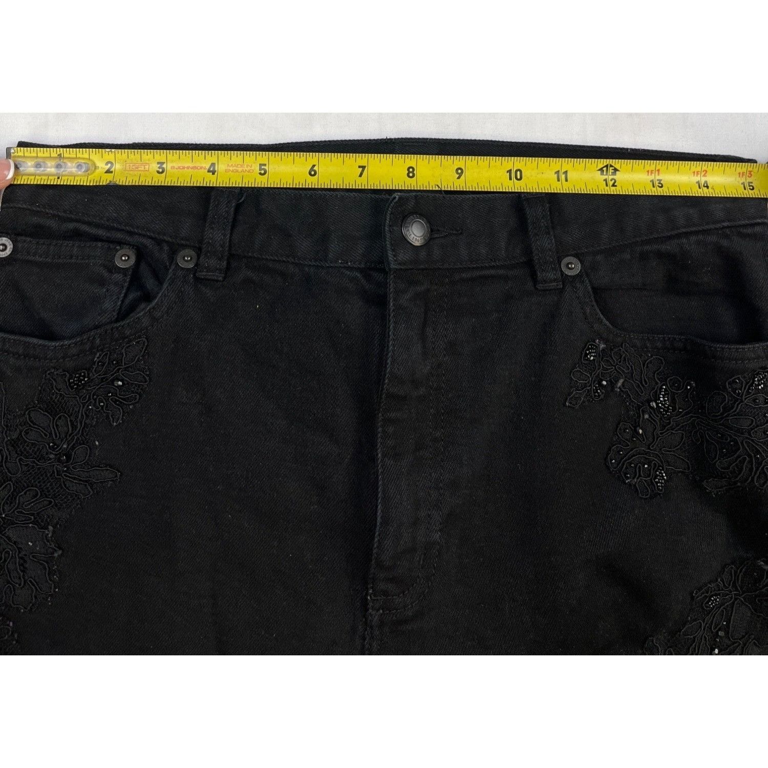 Lauren Ralph Lauren Lauren Ralph Lauren Women's Black Jeans Lace Side trim Flare Size 30" / US 8 / IT 44 - 9 Thumbnail