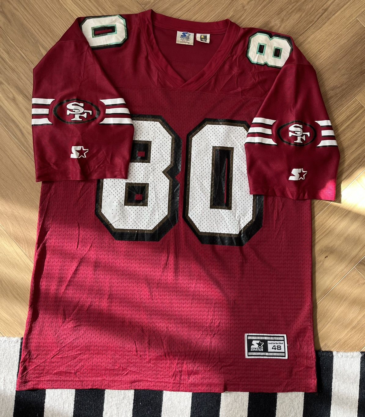 Starter 1995 Jerry Rice San Francisco 49ers Starter Home Jersey Size US L / EU 52-54 / 3 - 9 Thumbnail