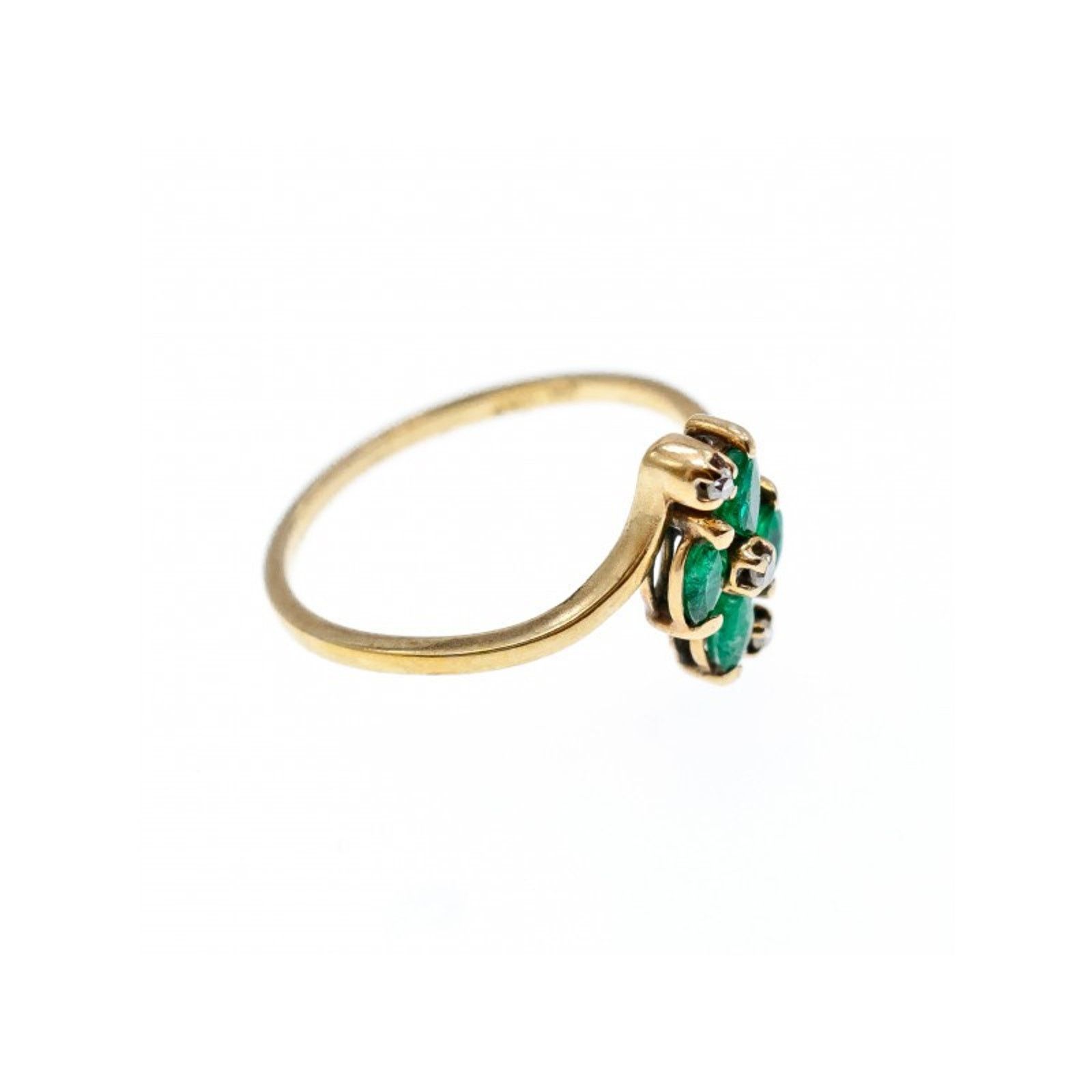 Anonymous Club 10K YELLOW GOLD EMERALD & DIAMONDS RING SIZE 6.75 Size ONE SIZE - 2 Thumbnail