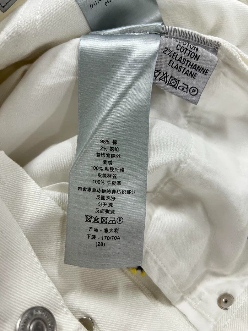 Dior Dior Embroidered little bee white jeans 2501-Nextarrow Size US 28 / EU 44 - 5 Thumbnail