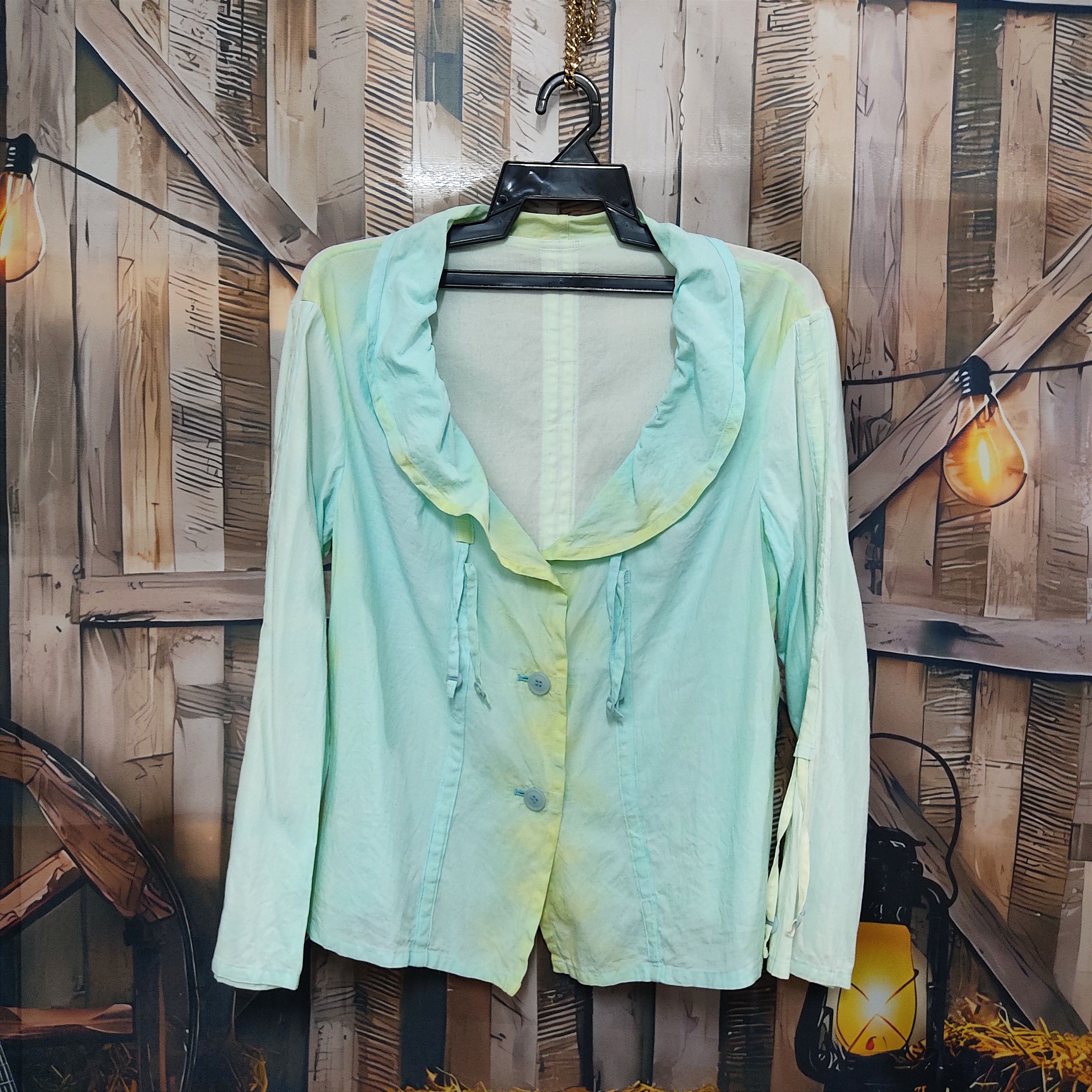 Issey Miyake Issey Miyake HEART HAAT Pastel Turquoise Light Blouson Size M / US 6-8 / IT 42-44 - 1 Thumbnail