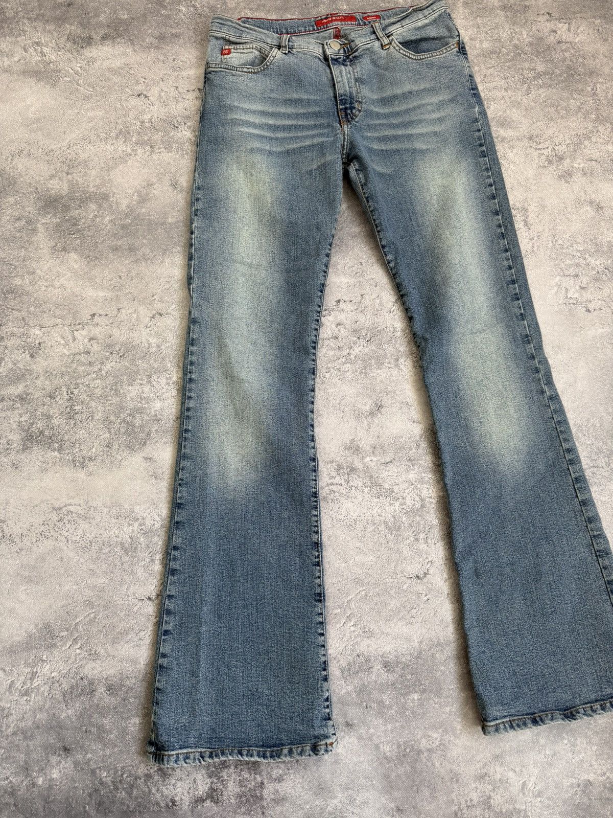 Miss Sixty Miss Sixty Flared Jeans Low Rise Avant Garde Denim Pants Y2K Size 31" - 15 Thumbnail
