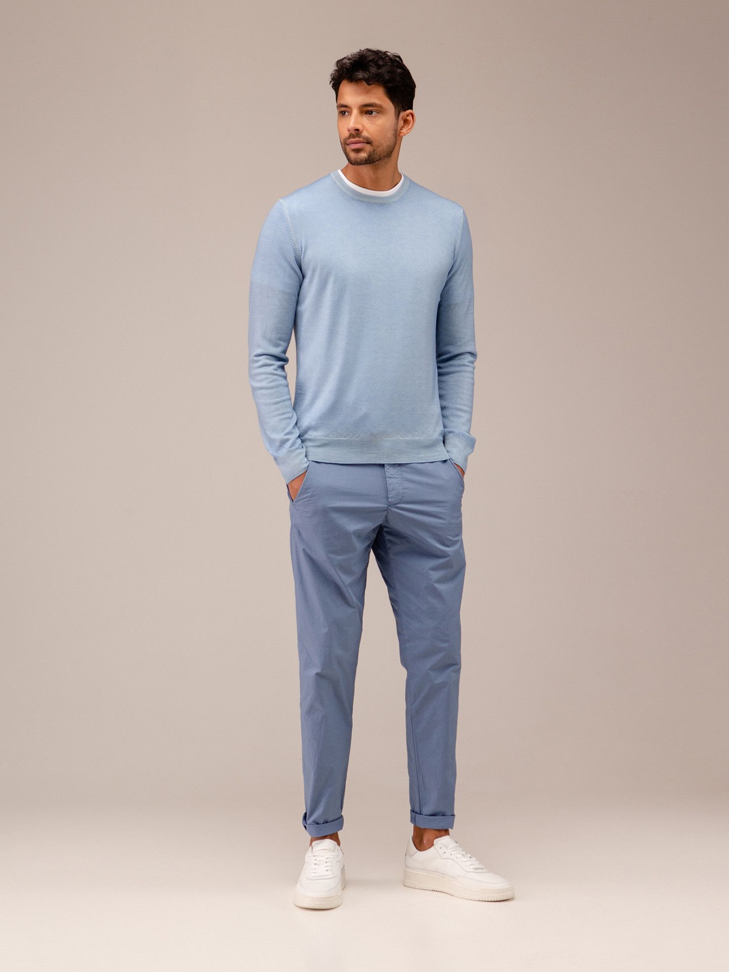 Designer × Gran Sasso Gran Sasso Vintage Merino Garment Dyed Blue Sweater XL/XXL Size US XXL / EU 58 / 5 - 1 Thumbnail