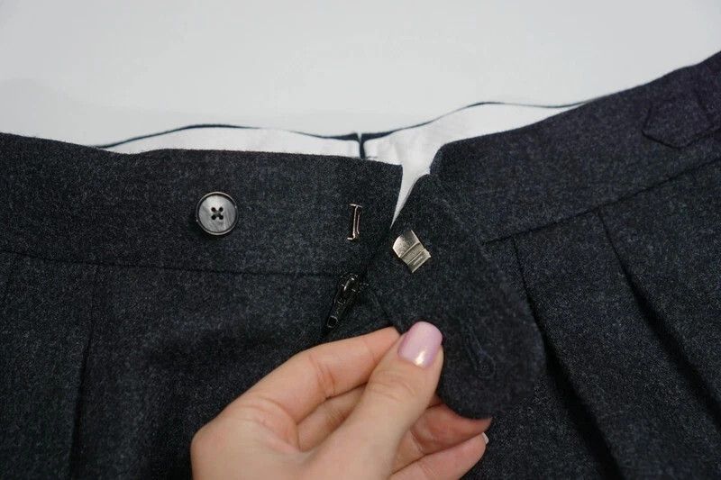 Suitsupply Men Suitsupply Brescia Trousers Flannel Wool Grey UK/US36S Size 36S - 3 Thumbnail