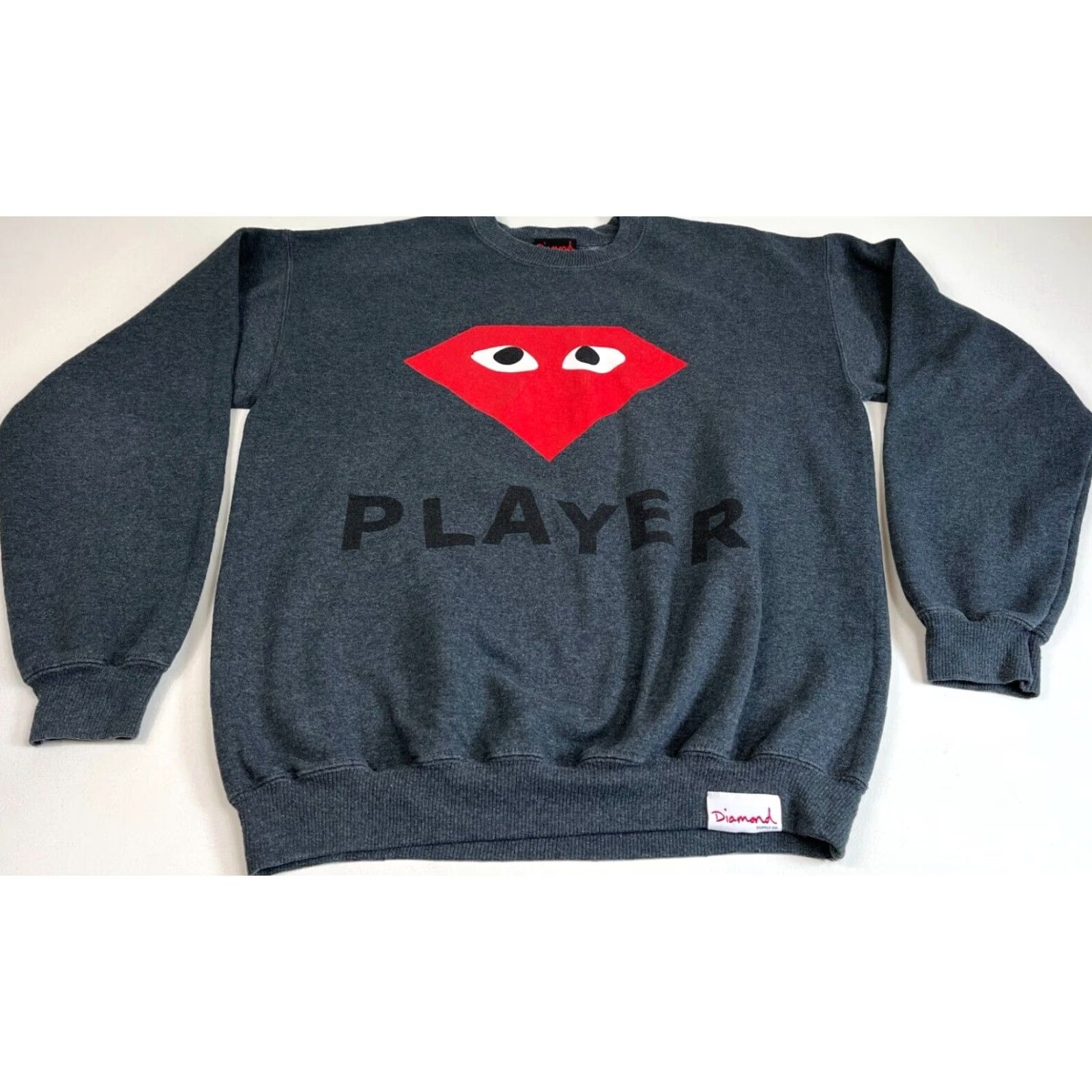 Vintage Diamond Supply Co. Player Crewneck Sweatshirt Men's Gray M Size US M / EU 48-50 / 2 - 4 Thumbnail