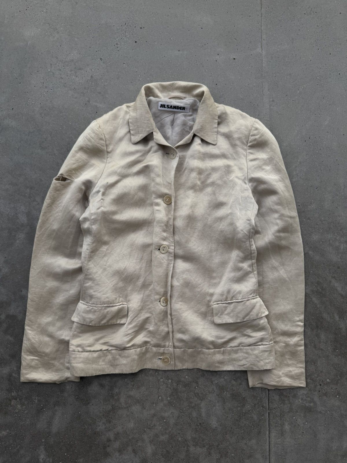 Designer × Japanese Brand × Jil Sander 🚀VINTAGE JIL SANDER silk blazer rare! Size M / US 6-8 / IT 42-44 - 1 Thumbnail