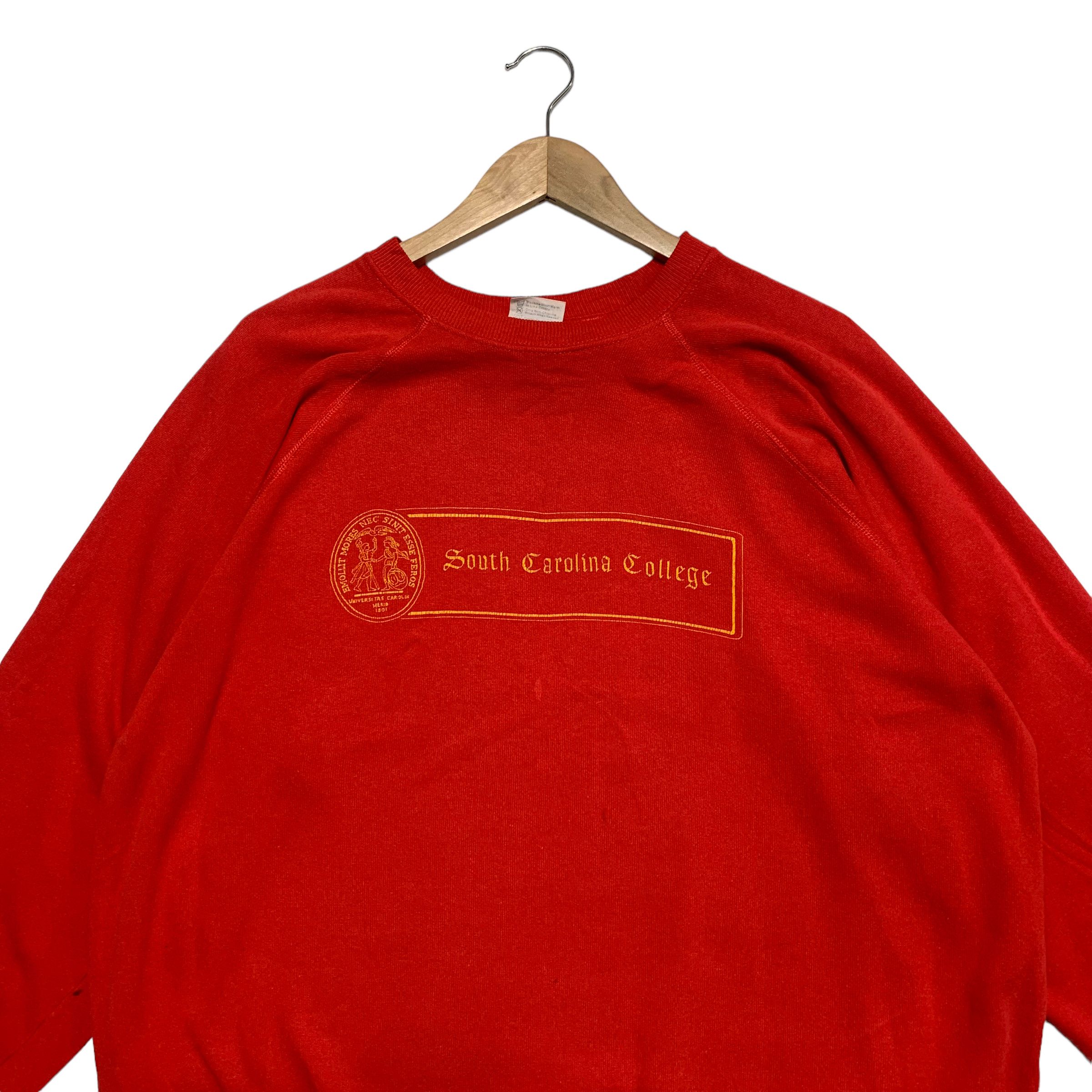 Hanes Vintage 80s South Carolina College Sweatshirt Size US XL / EU 56 / 4 - 4 Thumbnail