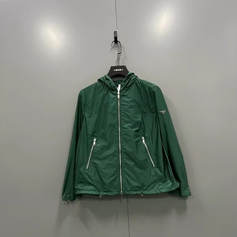 Prada Prada Green triangle logo nylon jacket 2502-Nextarrow Size US S / EU 44-46 / 1 - 1 Thumbnail