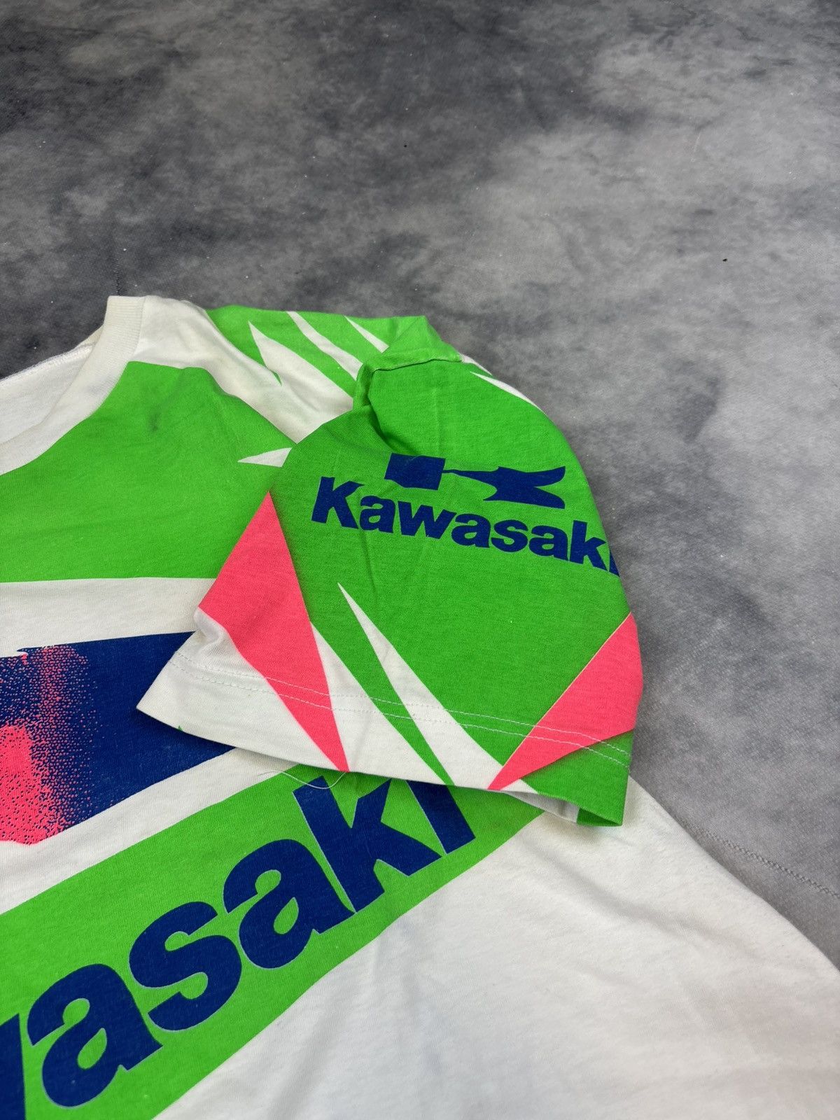 NASCAR × Vintage Vintage Kawasaki all over print speed nascar moto tshirt 90s Size US L / EU 52-54 / 3 - 4 Thumbnail