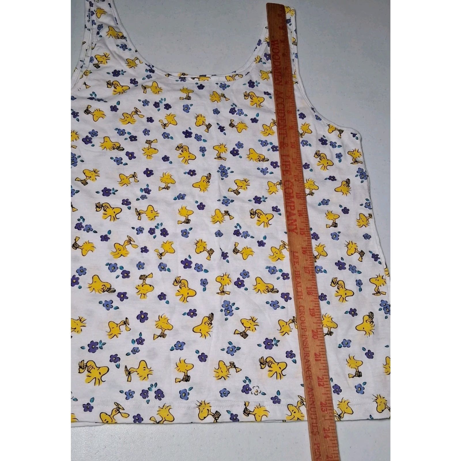 Peanuts VINTAGE Peanuts Snoopy Woodstock Tank Top Women M Purple Flowers Undershirt Size M / US 6-8 / IT 42-44 - 5 Thumbnail