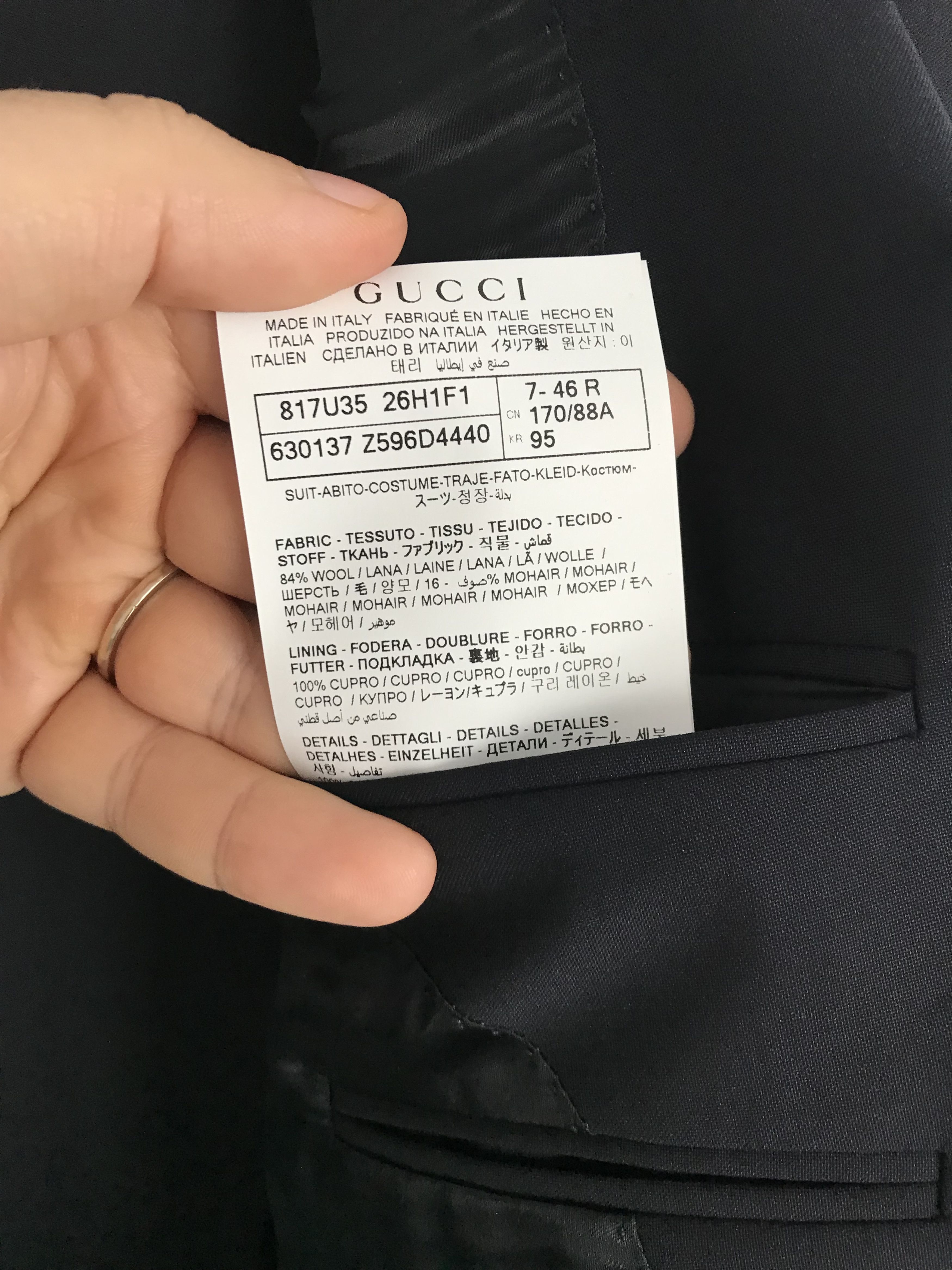 Gucci Suit size 46 Size 46R - 10 Thumbnail