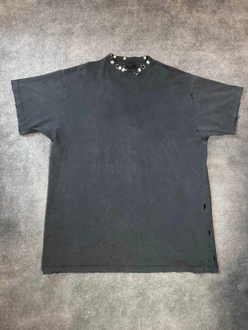 Balenciaga Balenciaga Perforated Lighter Iron Sheet Collar Pierced Sho Size US M / EU 48-50 / 2 - 1 Thumbnail