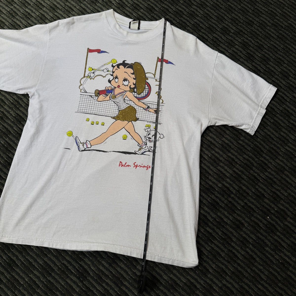 Vintage Vintage Diamond Dust Betty Boop Tennis Tee Size US L / EU 52-54 / 3 - 4 Thumbnail