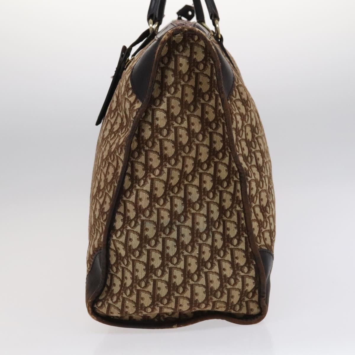 Dior DIOR Trotter Canvas Boston Bag Brown Size ONE SIZE - 4 Thumbnail