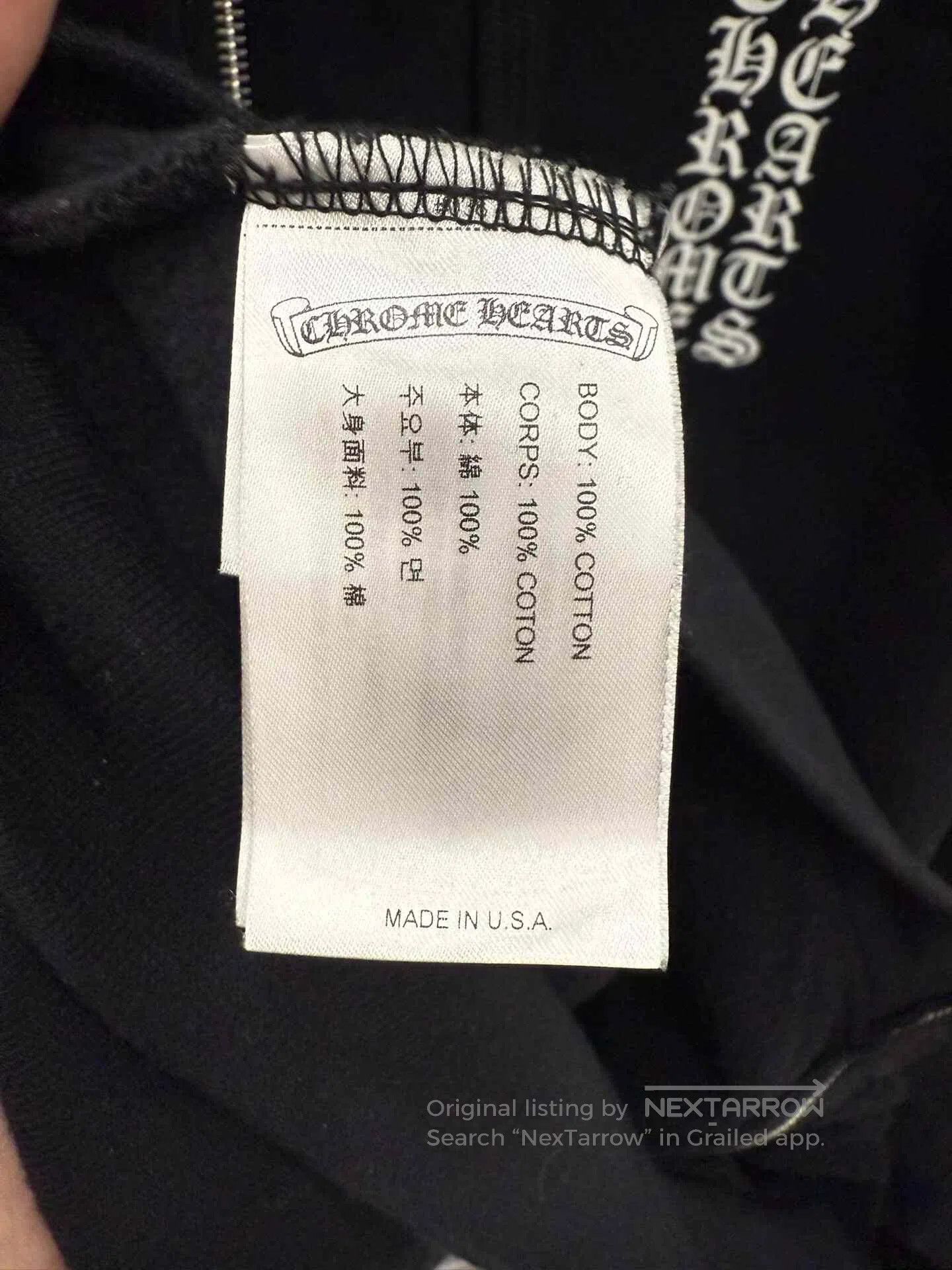 Chrome Hearts Chrome Hearts Black White Sanskrit Zip Hoodie. Size US L / EU 52-54 / 3 - 5 Thumbnail