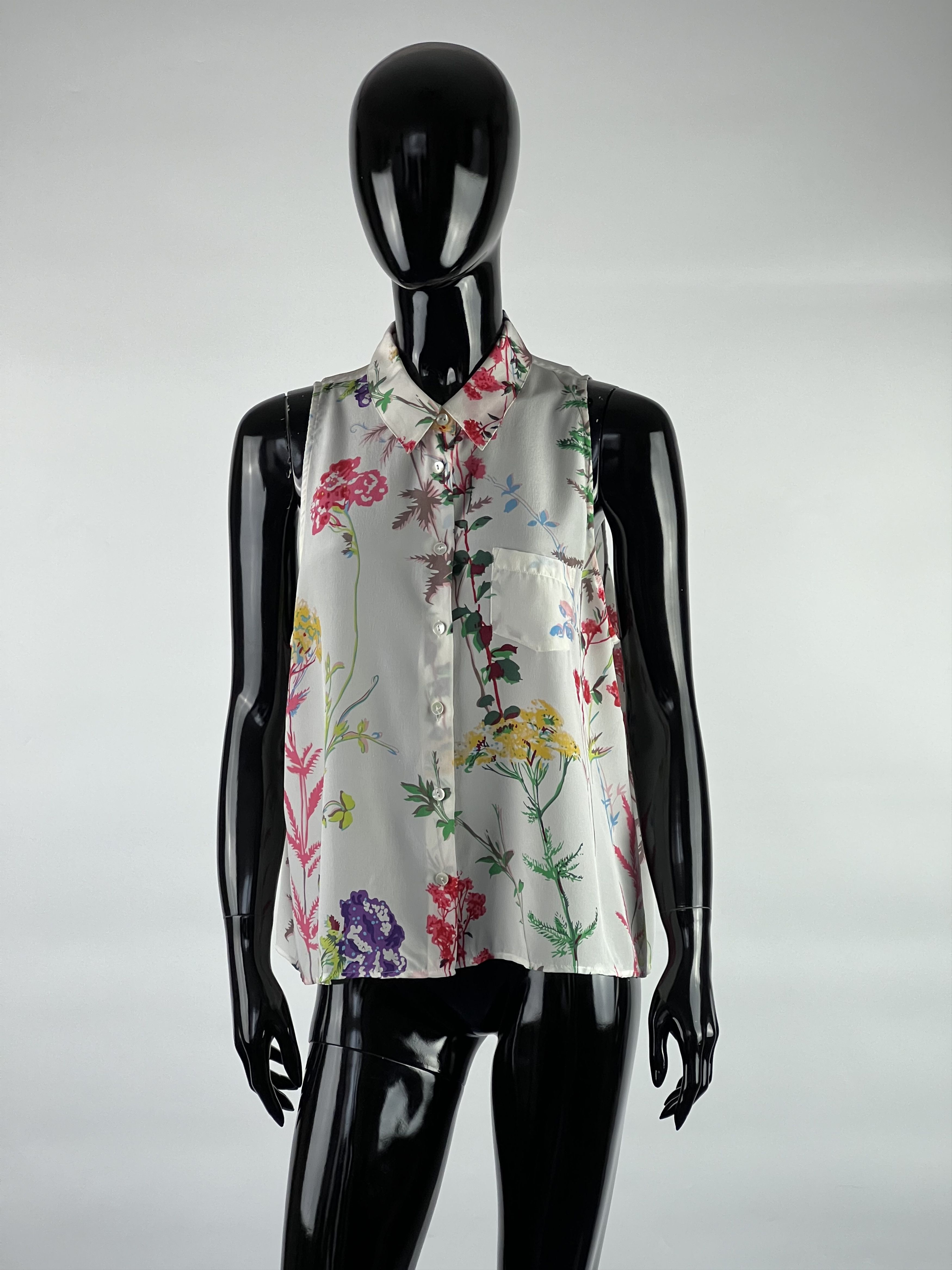 Equipment Equipment Sleeveless 100% Silk Button Up Shirt Blouse Top L Size L / US 10 / IT 46 - 1 Thumbnail