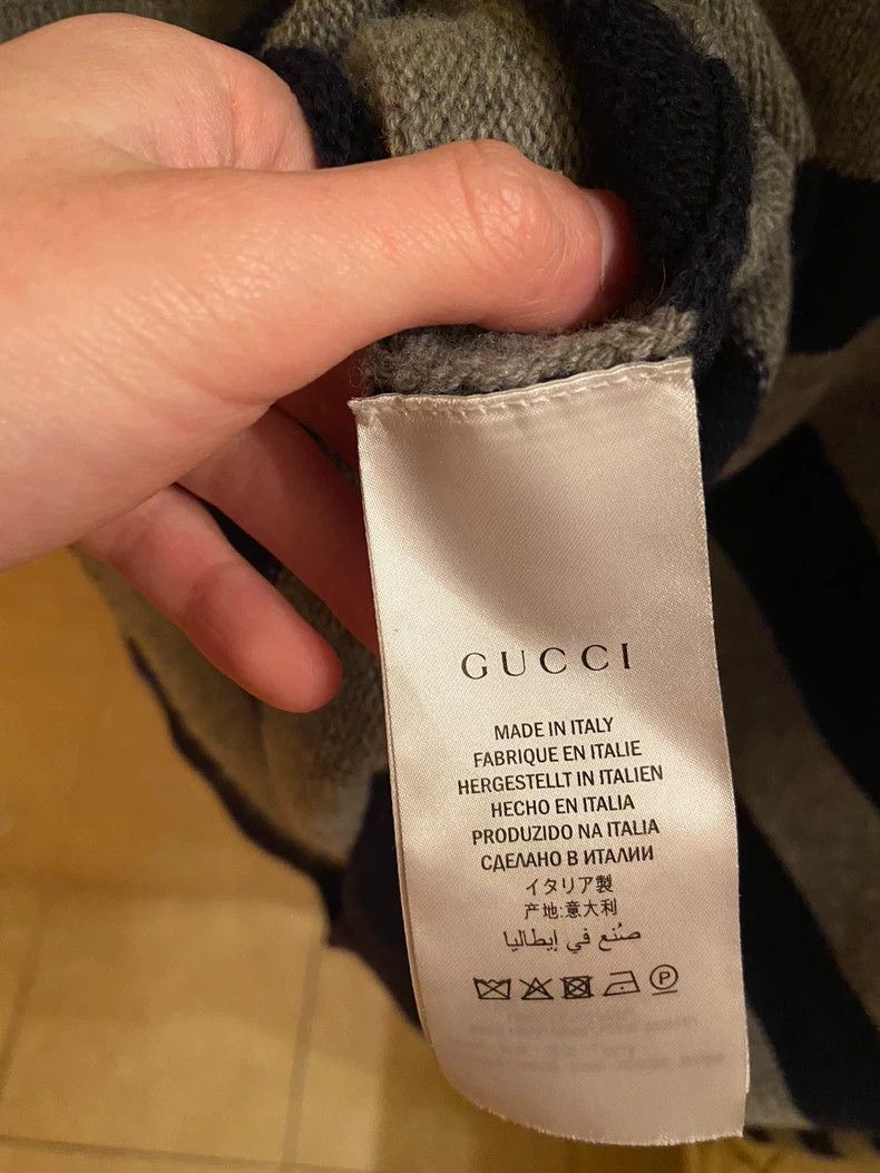 Gucci Gucci Rainbow flying saucer gray blue striped sweater 2502- Size US M / EU 48-50 / 2 - 5 Thumbnail