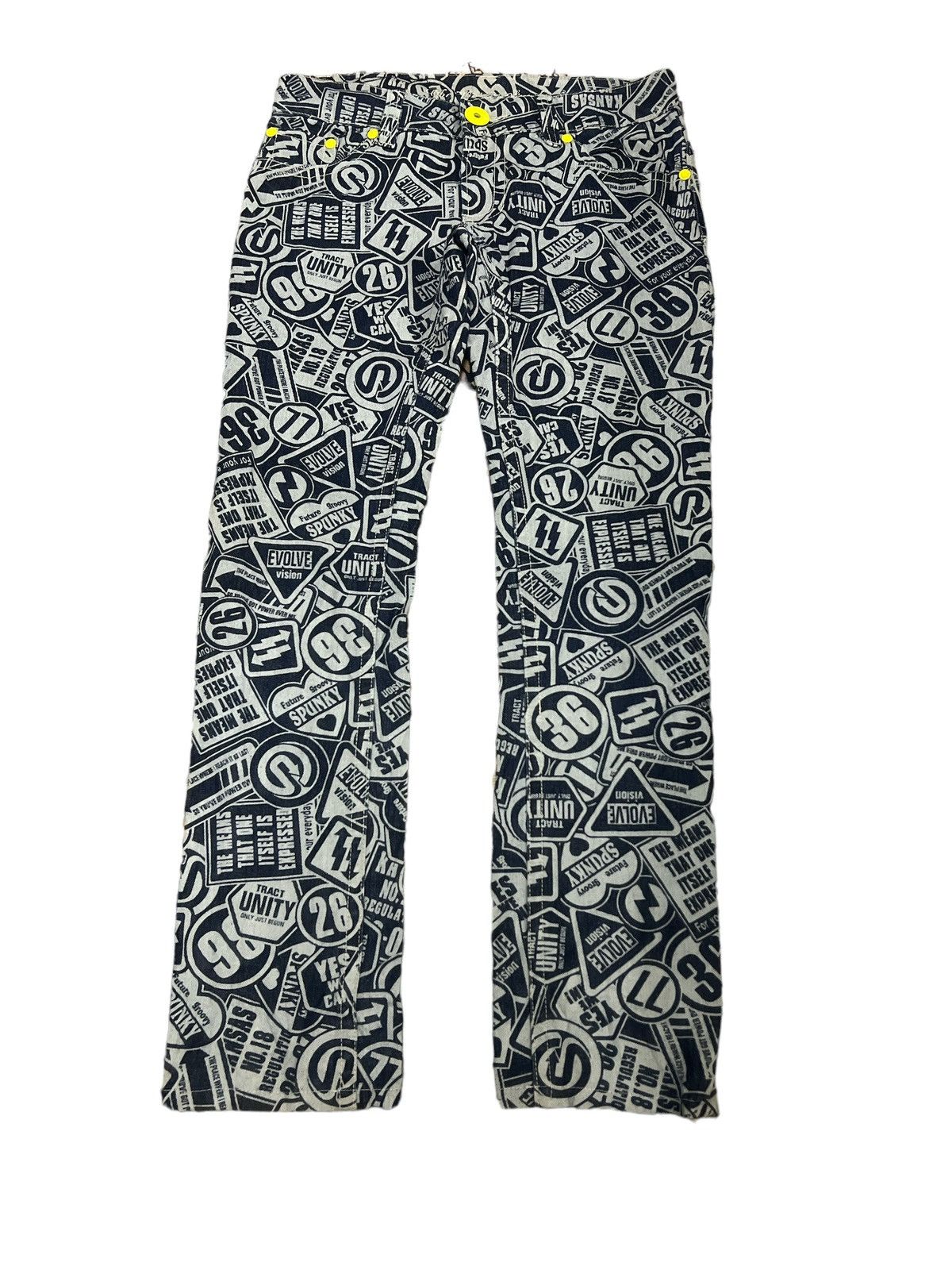 Hysteric Glamour FULL PRINT ORIGINAL JEANS Size US 30 / EU 46 - 1 Thumbnail