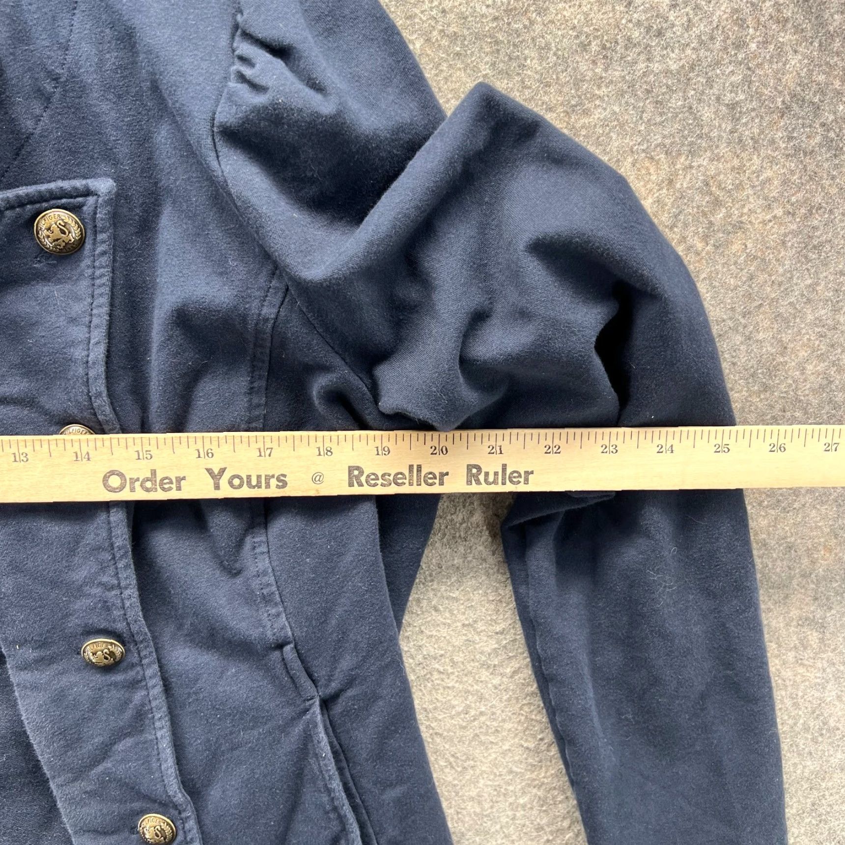 Tommy Hilfiger VINTAGE Tommy Hilfiger Jacket Womens Large Blue Gold Military Band Double Breasted Vtg Jacket Women L Blue Military Womens/Large/Blue Gold/Navy? Size L / US 10 / IT 46 - 5 Thumbnail