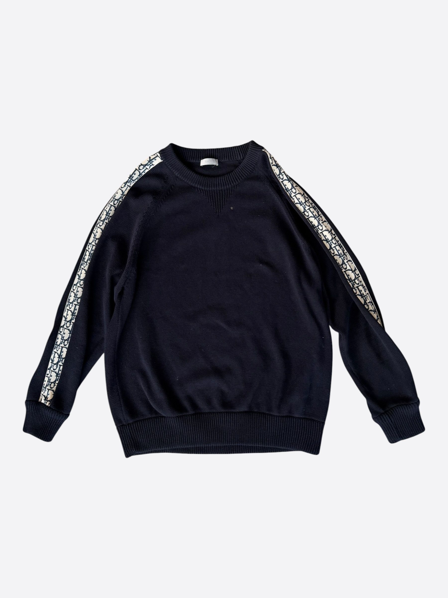 Dior Dior Blue & Purple Oblique Knit Sweater | Grailed