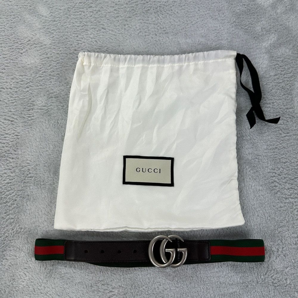 Gucci Gucci GG Elastic Web Stripe Belt Children's Size Medium 432 Size ONE SIZE - 1 Thumbnail