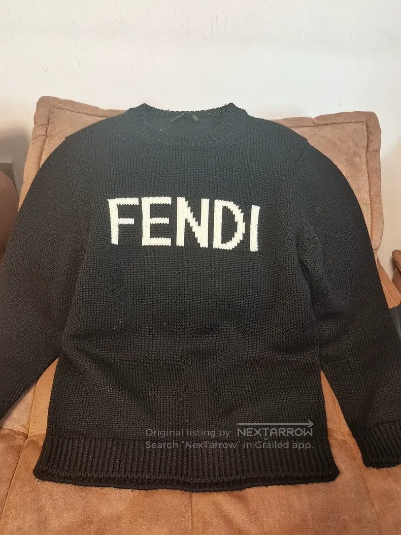 Fendi Fendi Black Sweater, Classic Style Size US L / EU 52-54 / 3 - 1 Thumbnail