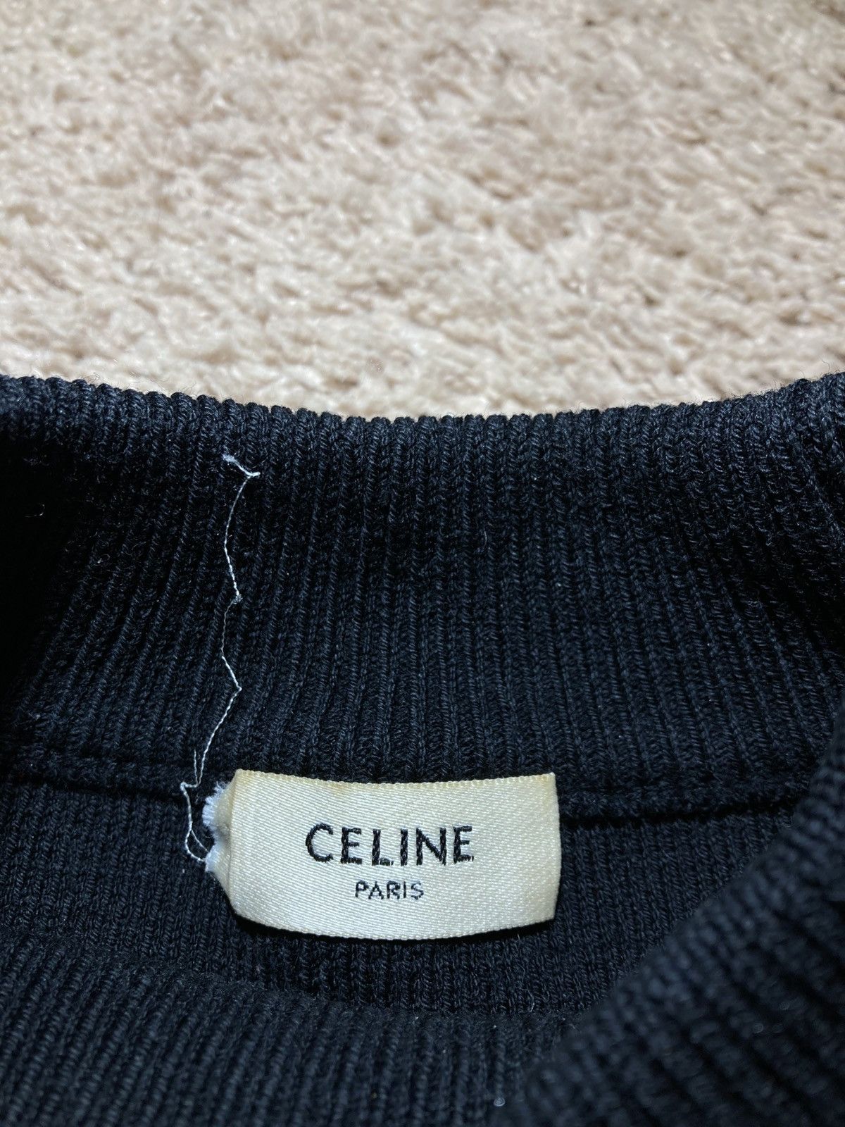 Celine SS20 Celine Mock Neck Striped Wool Sweater Thick Red Hedi Size US M / EU 48-50 / 2 - 5 Thumbnail