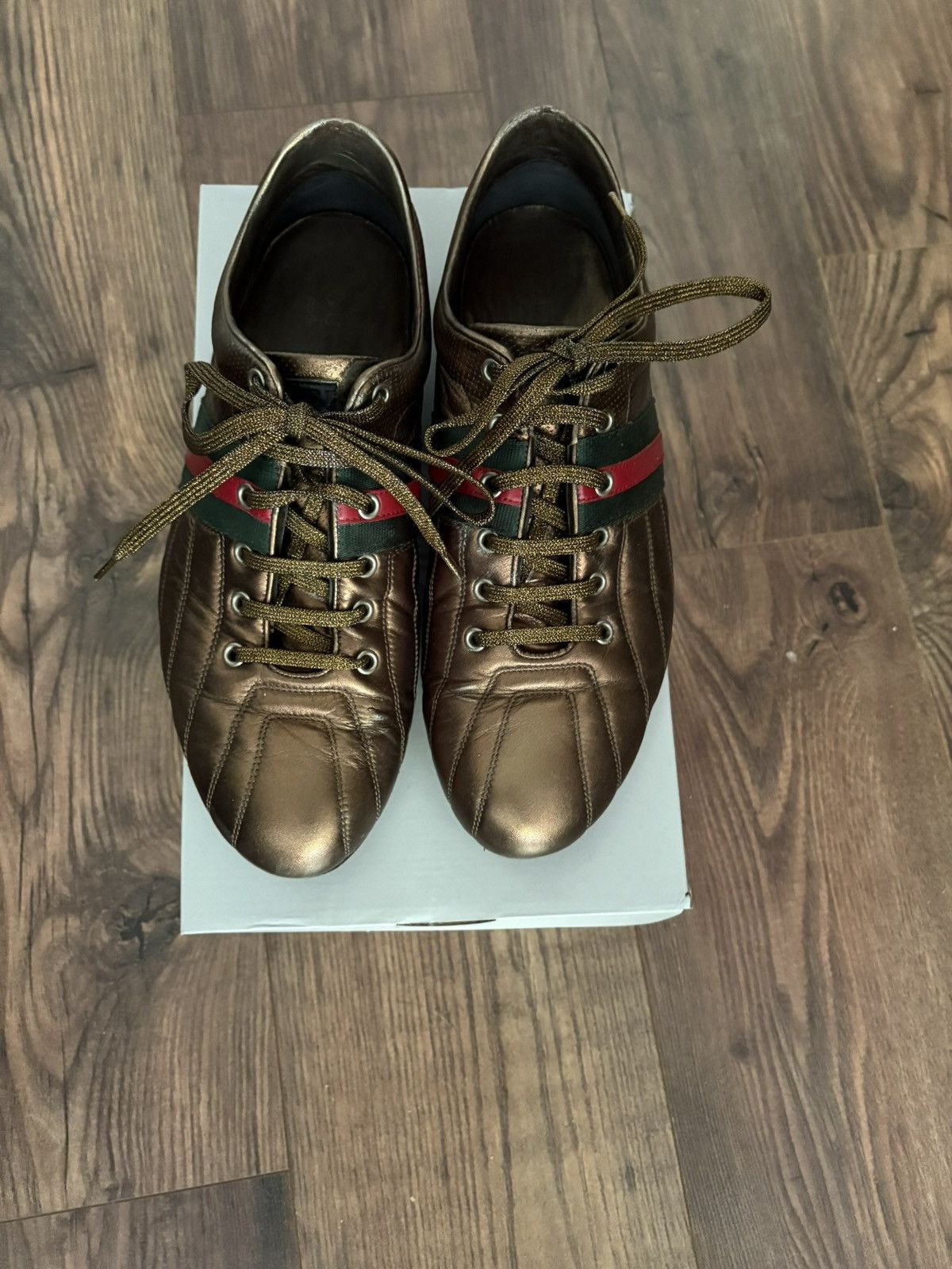 Gucci Gucci ace bronze gold Size US 9.5 / EU 42-43 - 3 Thumbnail