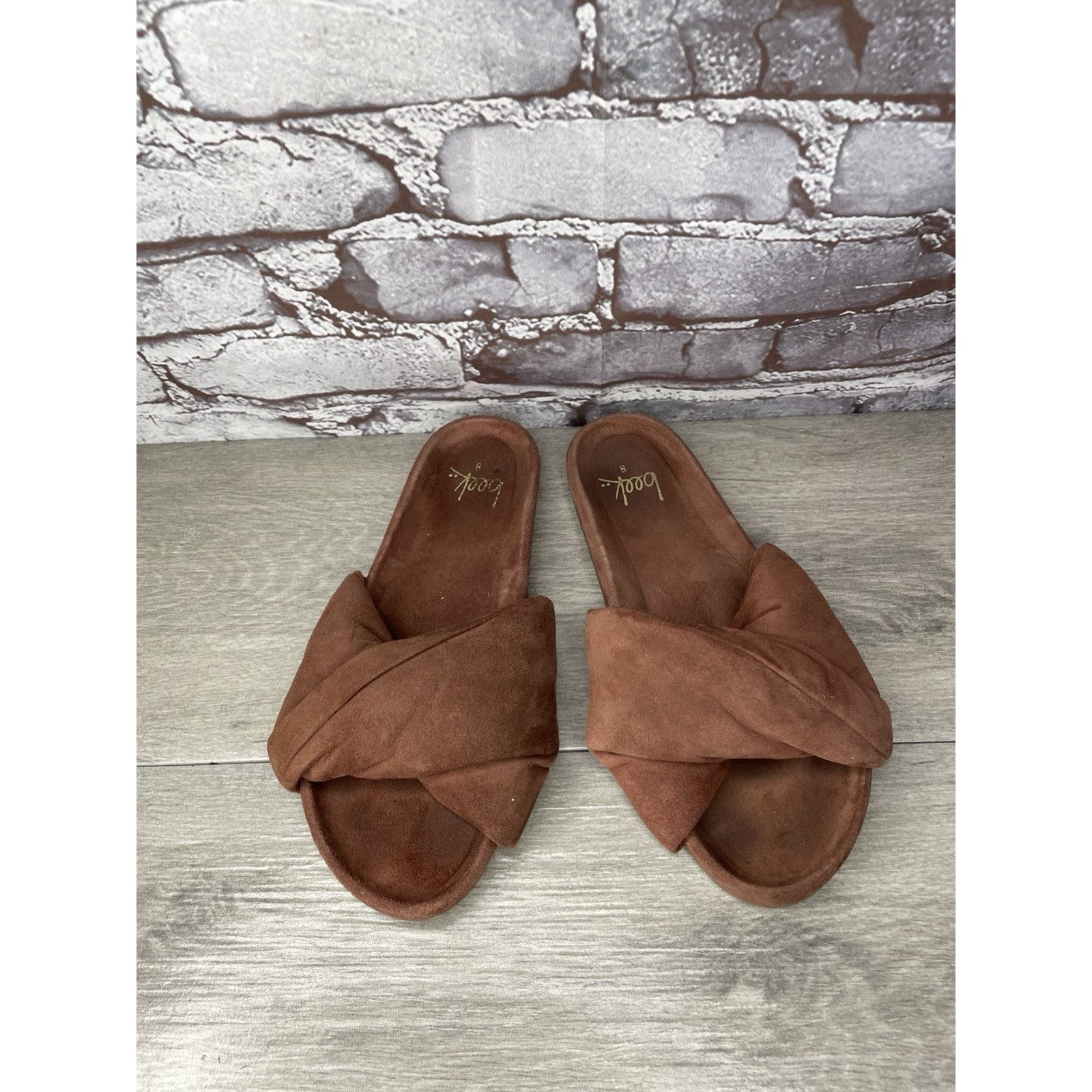beek Beek Tesia Burnt Brown Suede Leather Slides Casual Sandals W Size US 8 / IT 38 - 6 Thumbnail
