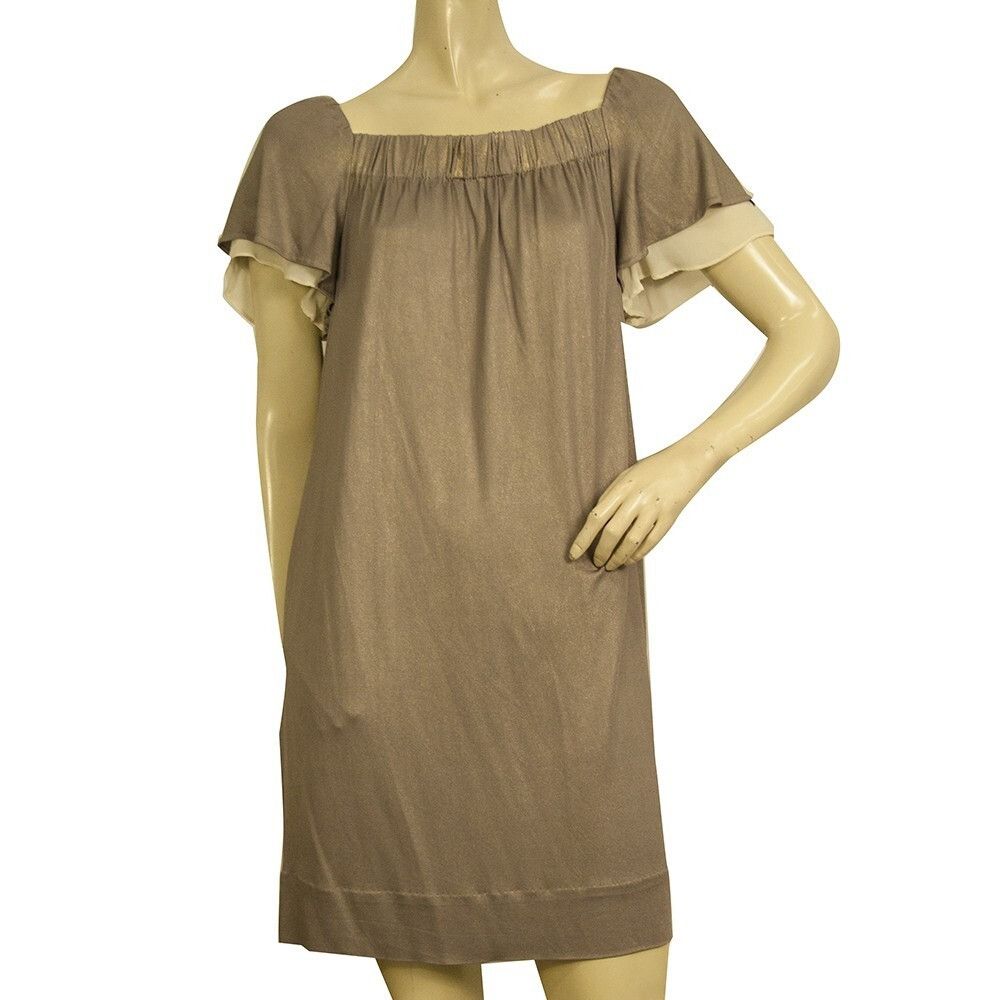 3.1 Phillip Lim 3.1 Phillip Lim Taupe Color Golden Shine Mini Length Cocktai Size M / US 6-8 / IT 42-44 - 1 Thumbnail
