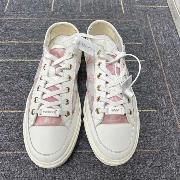 Louis Vuitton Louis Vuitton Stellar Pink Print Low-Top Sneakers -2508 Size US 6 / IT 36 - 2 Thumbnail