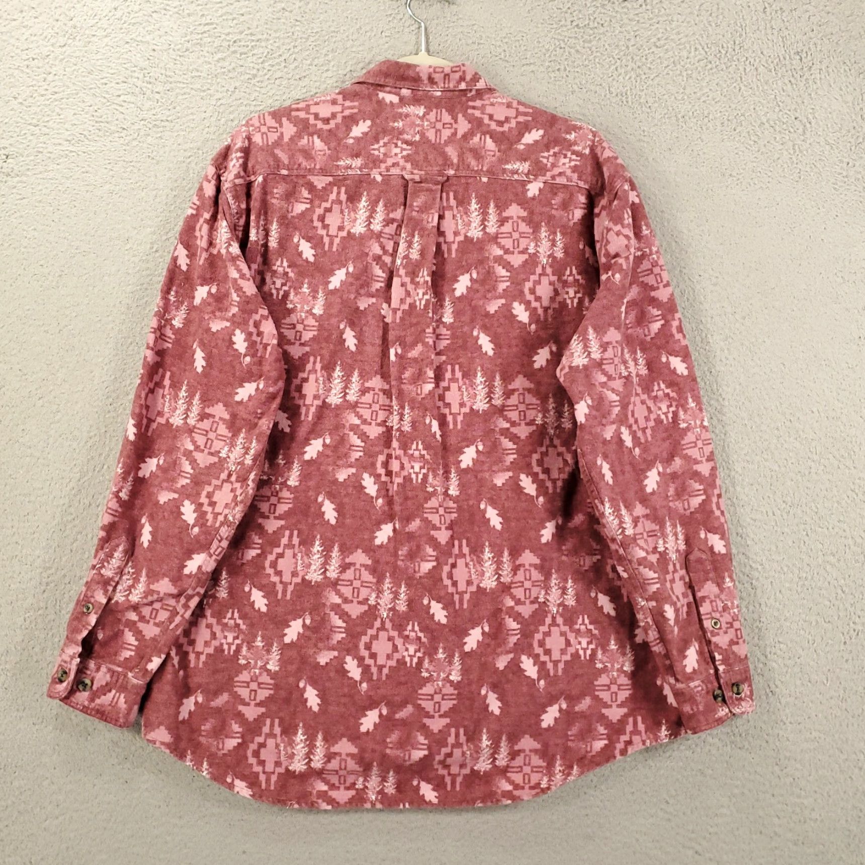 Vintage Cabela's Chamois Shirt Womens L Pink Red Geometric Southwestern Button-Up Shirt Manuf 100% Cotton Flannel Geometric Aztec Western Southwest Tunic Size L / US 10 / IT 46 - 7 Thumbnail