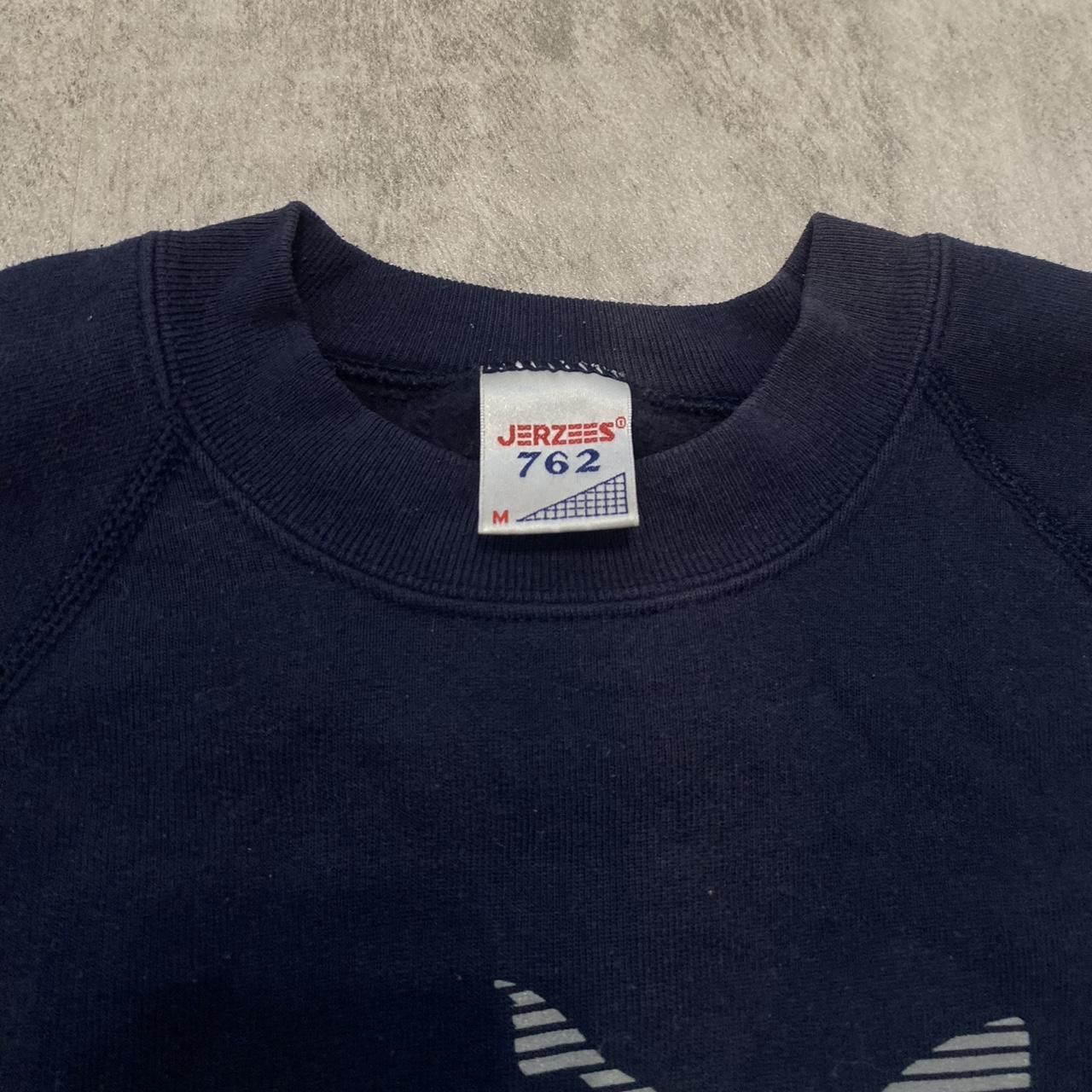Jerzees Navy blue vintage 90s sweatshirt with pink Size US M / EU 48-50 / 2 - 4 Thumbnail