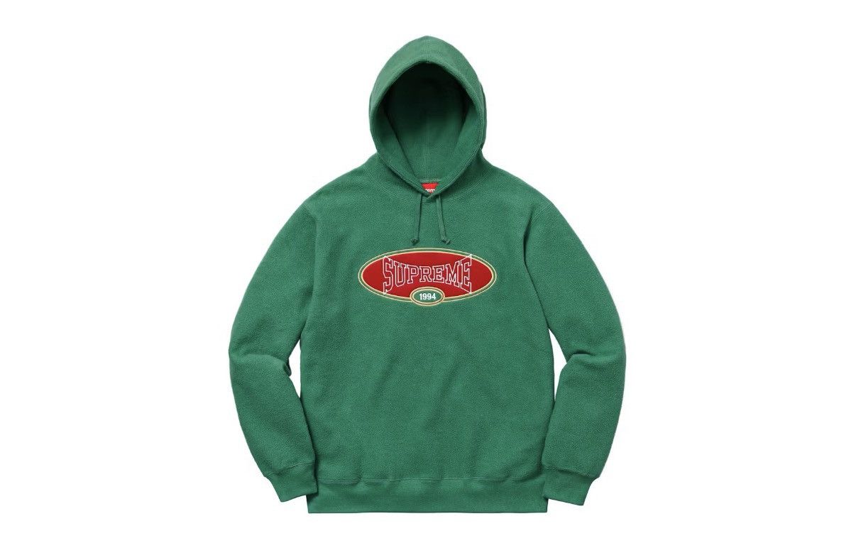 Supreme Supreme Reverse Fleece Hoodie Green SS18 Size US L / EU 52-54 / 3 - 4 Thumbnail
