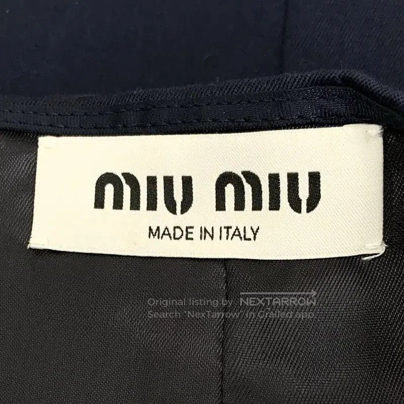 Miu Miu Miu Miu Deep Blue Cotton Skirt . Size 23" - 7 Thumbnail