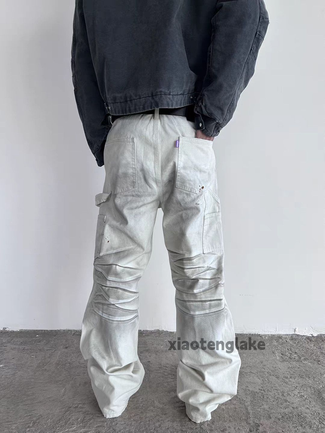Jean xtl vintage wide Leg loose baggy carpenter Stain jeans Size US 36 / EU 52 - 6 Thumbnail