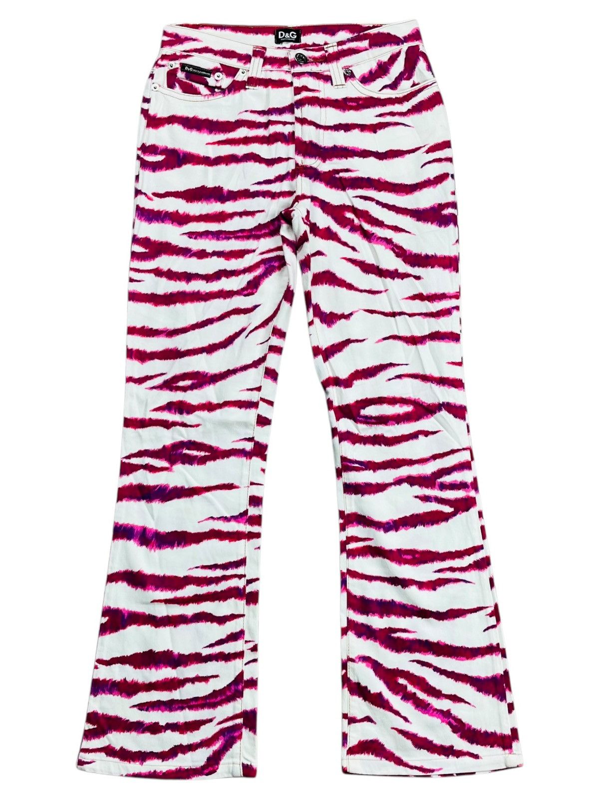 Dolce & Gabbana Archive Dolce Gabbana Paris Hilton Style Zebra Denim Pants Size 27" / US 4 / IT 40 - 1 Thumbnail