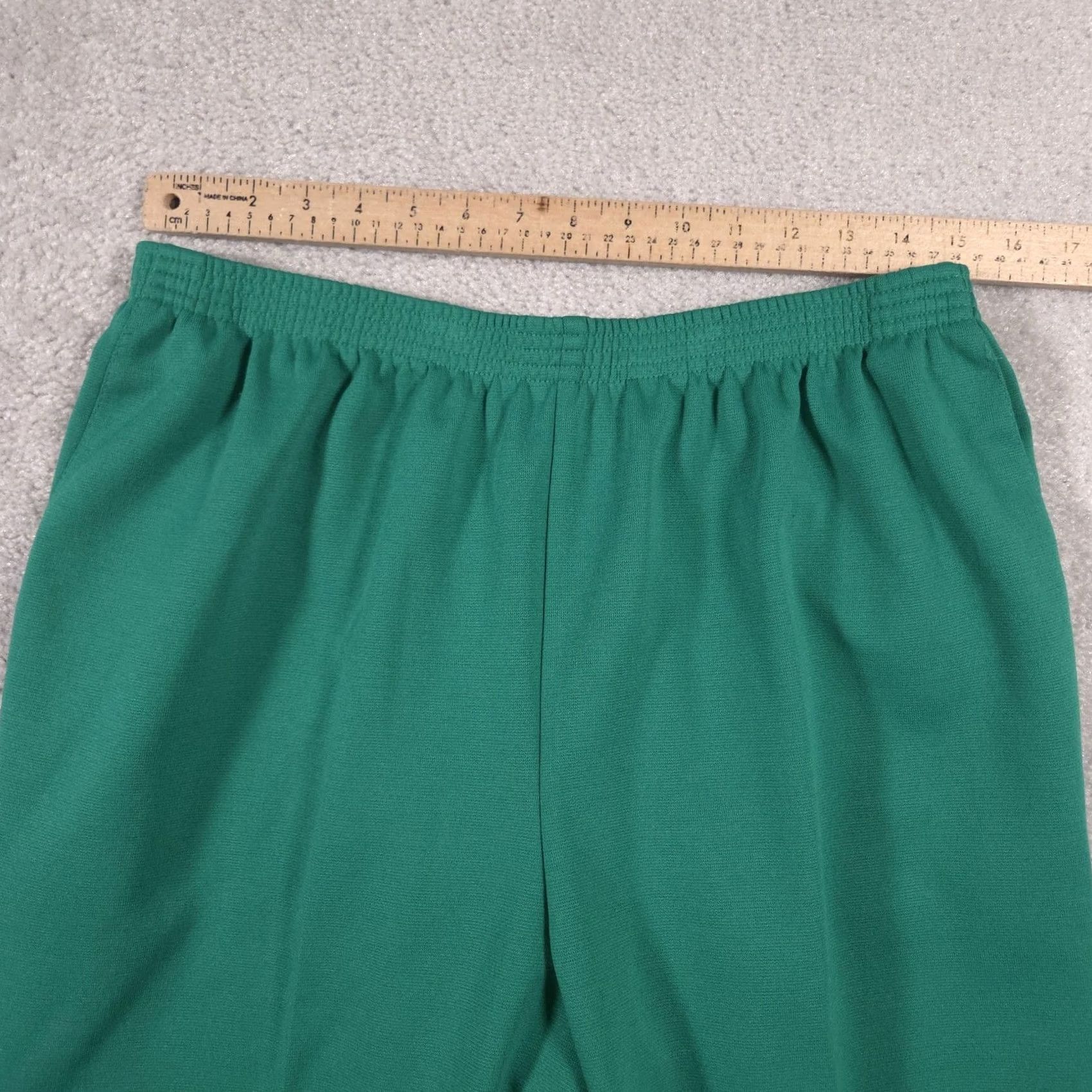 Vintage VINTAGE Alfred Dunner Green Pants Womens 18 Elastic Waist Pockets Made USA Dress Pants Tapered - 28 in Inseam, Petites, XXL? Size 40" / US 18 - 7 Thumbnail