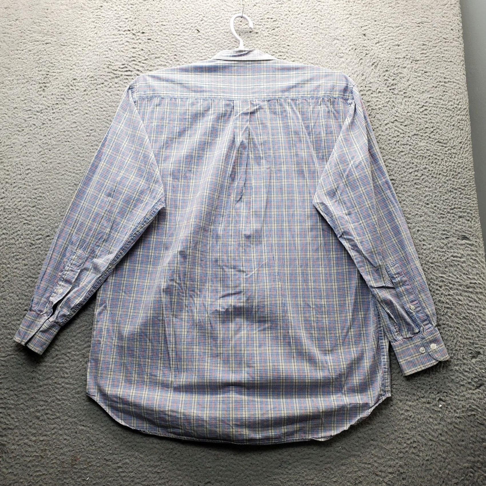 Vintage Steve & Barry's Dress Shirt Mens XL Multi Plaid Long Sleeve Collar Button Down Size 46R - 2 Thumbnail