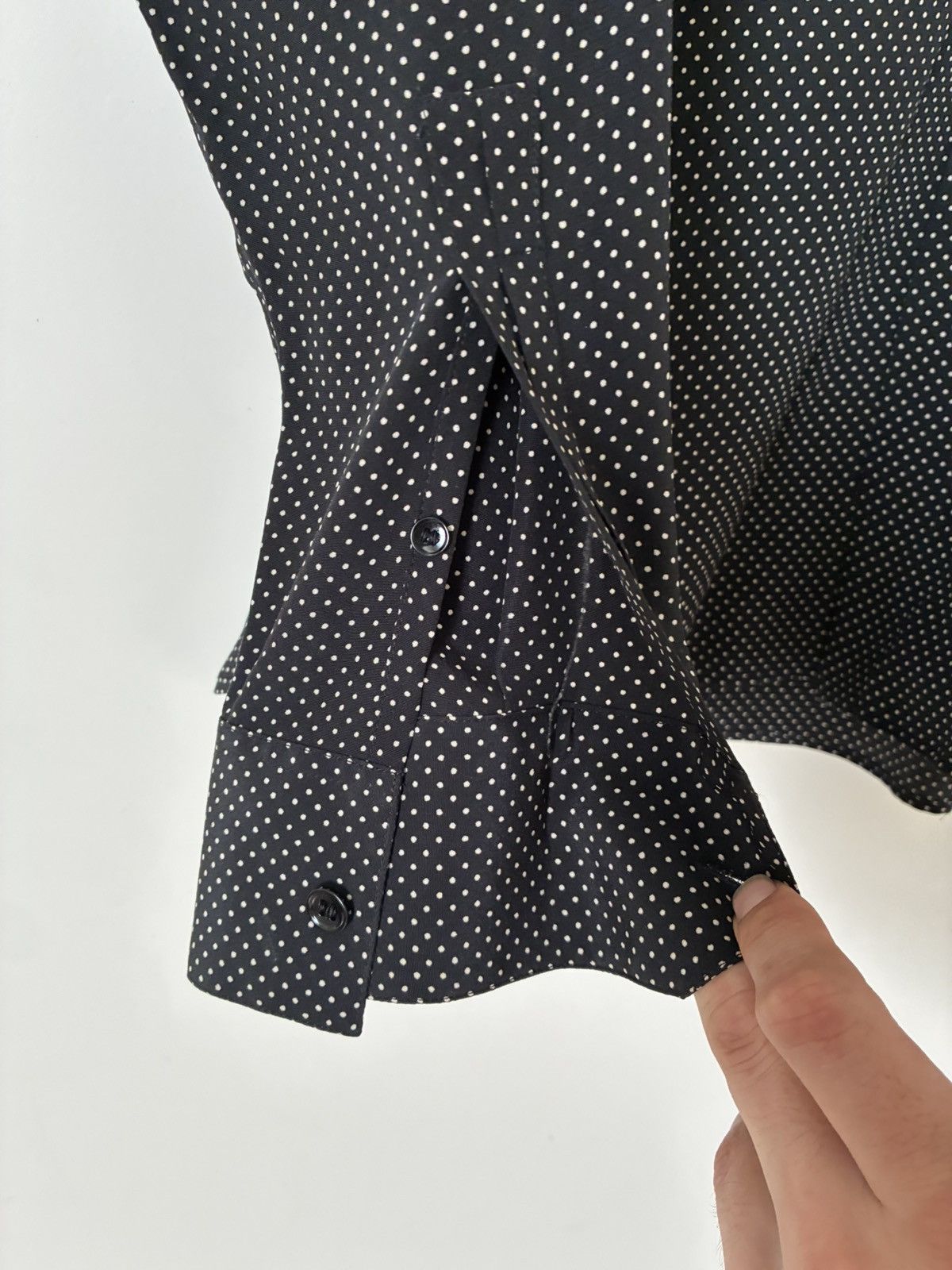 Saint Laurent Paris Saint Laurent Paris 2017 Silk Polka Dot Button Up Size US XL / EU 56 / 4 - 8 Thumbnail