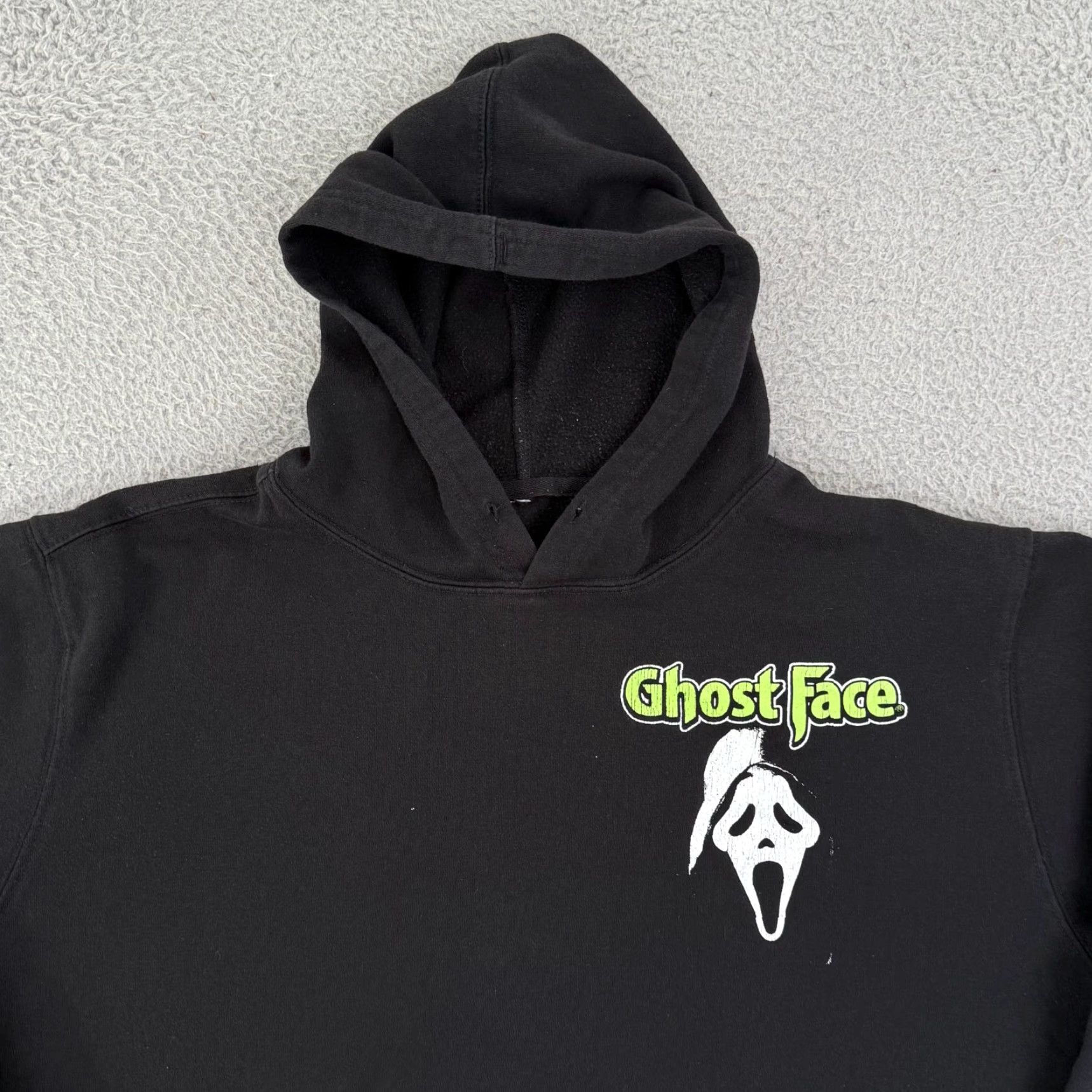 Vintage Scream Ghost Face Sweatshirt Mens 3XL Black Hoodie Graphic Long Sleeve Movie Size US XXL / EU 58 / 5 - 4 Thumbnail