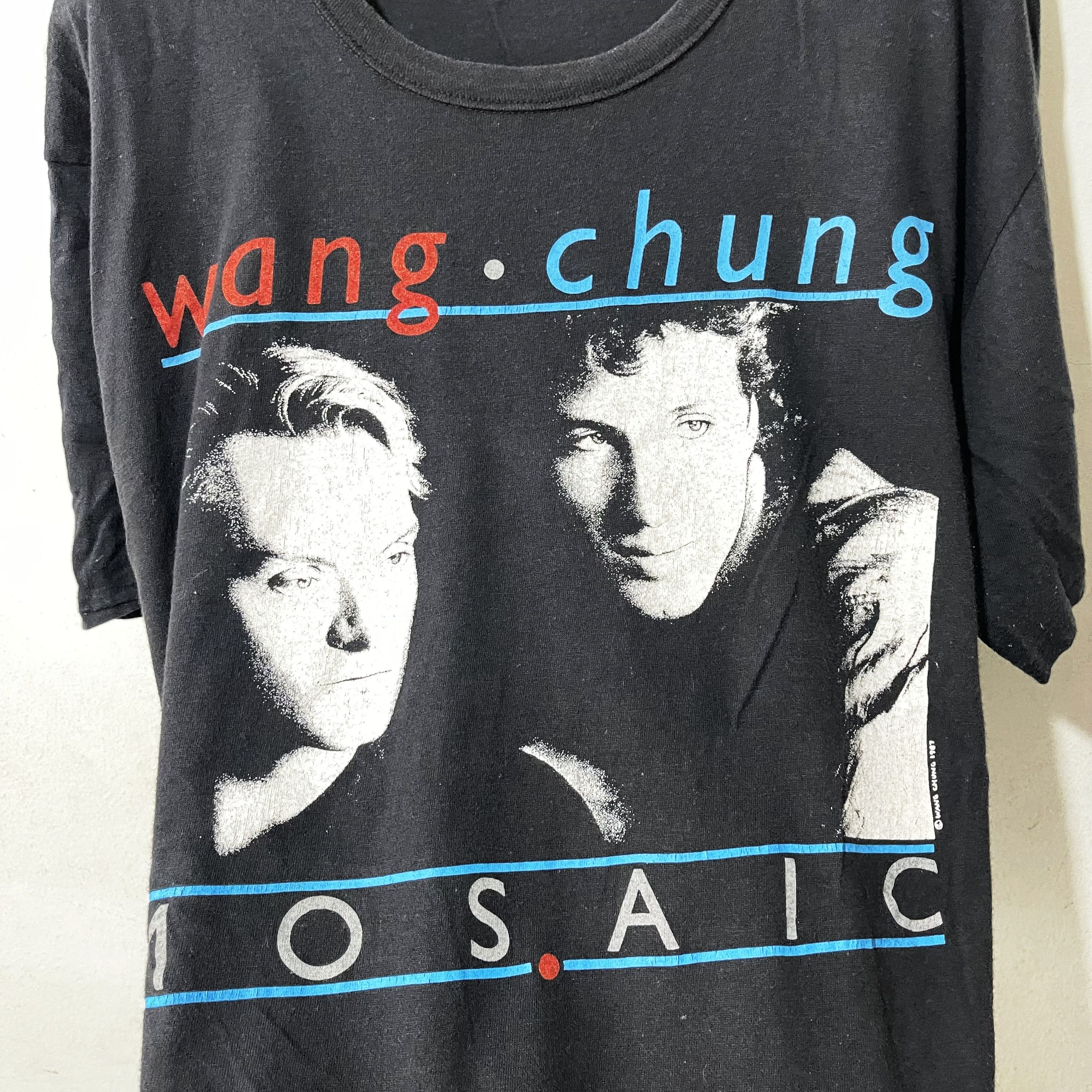 Band Tees × Vintage Vintage 1987 Wang Chung Mosaic Shirt Size US XL / EU 56 / 4 - 2 Thumbnail