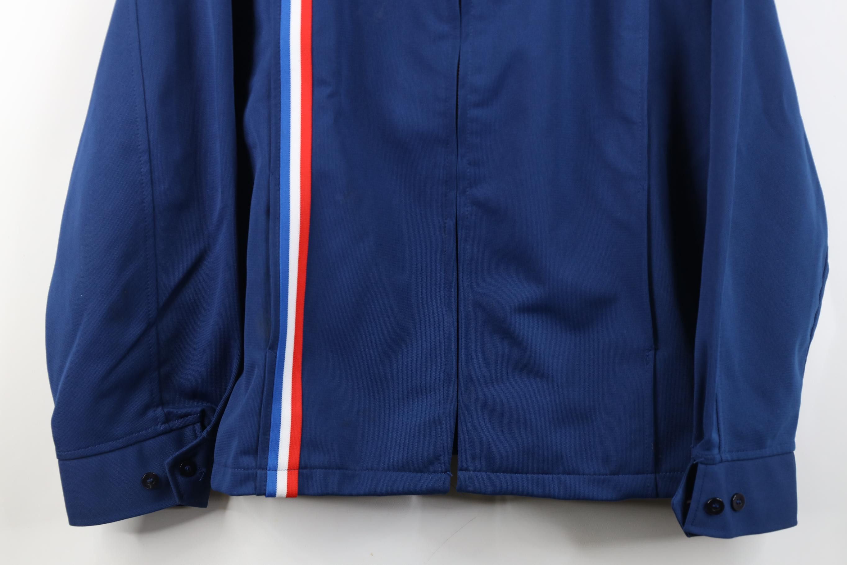 Vintage Vintage 70s Streetwear Back Knit Bomber Jacket Blue USA Size US XXL / EU 58 / 5 - 3 Thumbnail