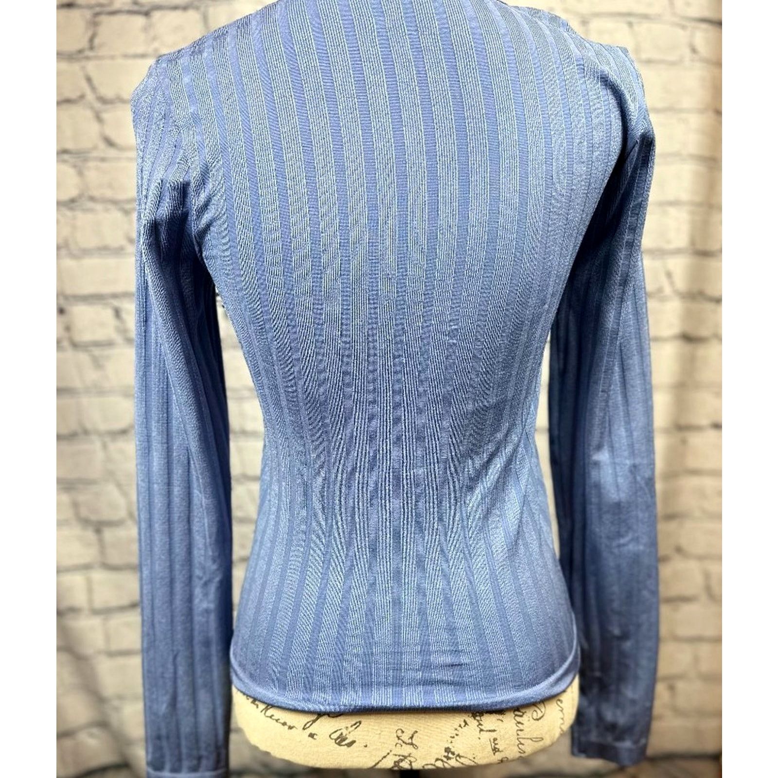 Free People Free People Scoop Long Sleeve Lucky U Layering Top Blue M/L Size L / US 10 / IT 46 - 10 Thumbnail